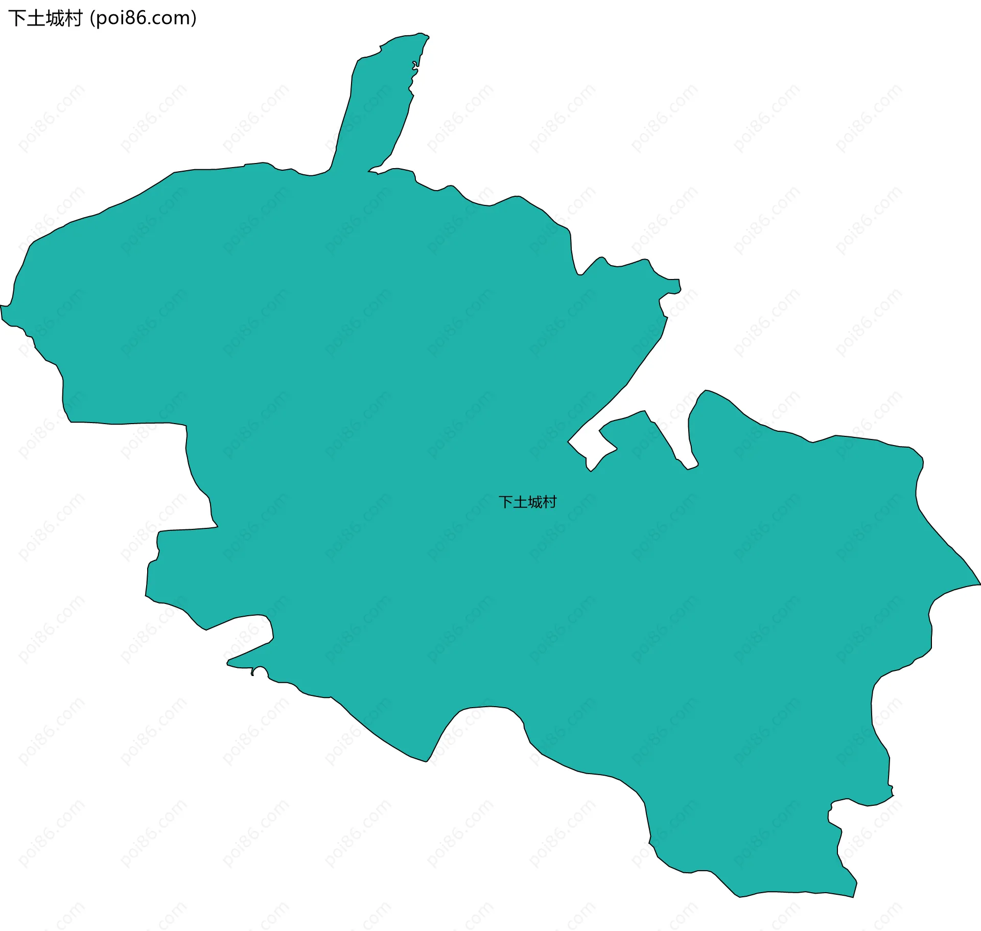 下土城村边界地图