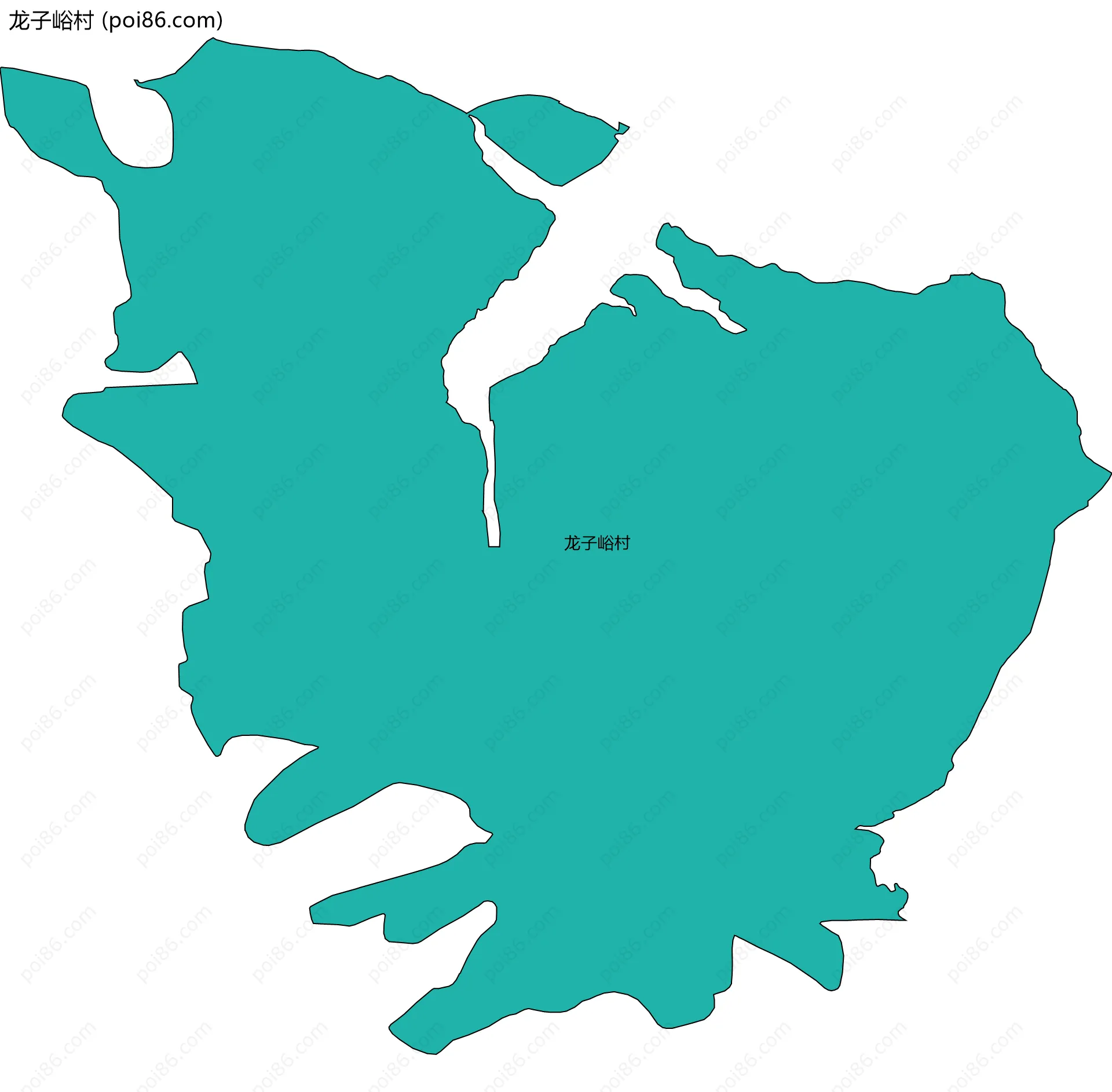 龙子峪村边界地图