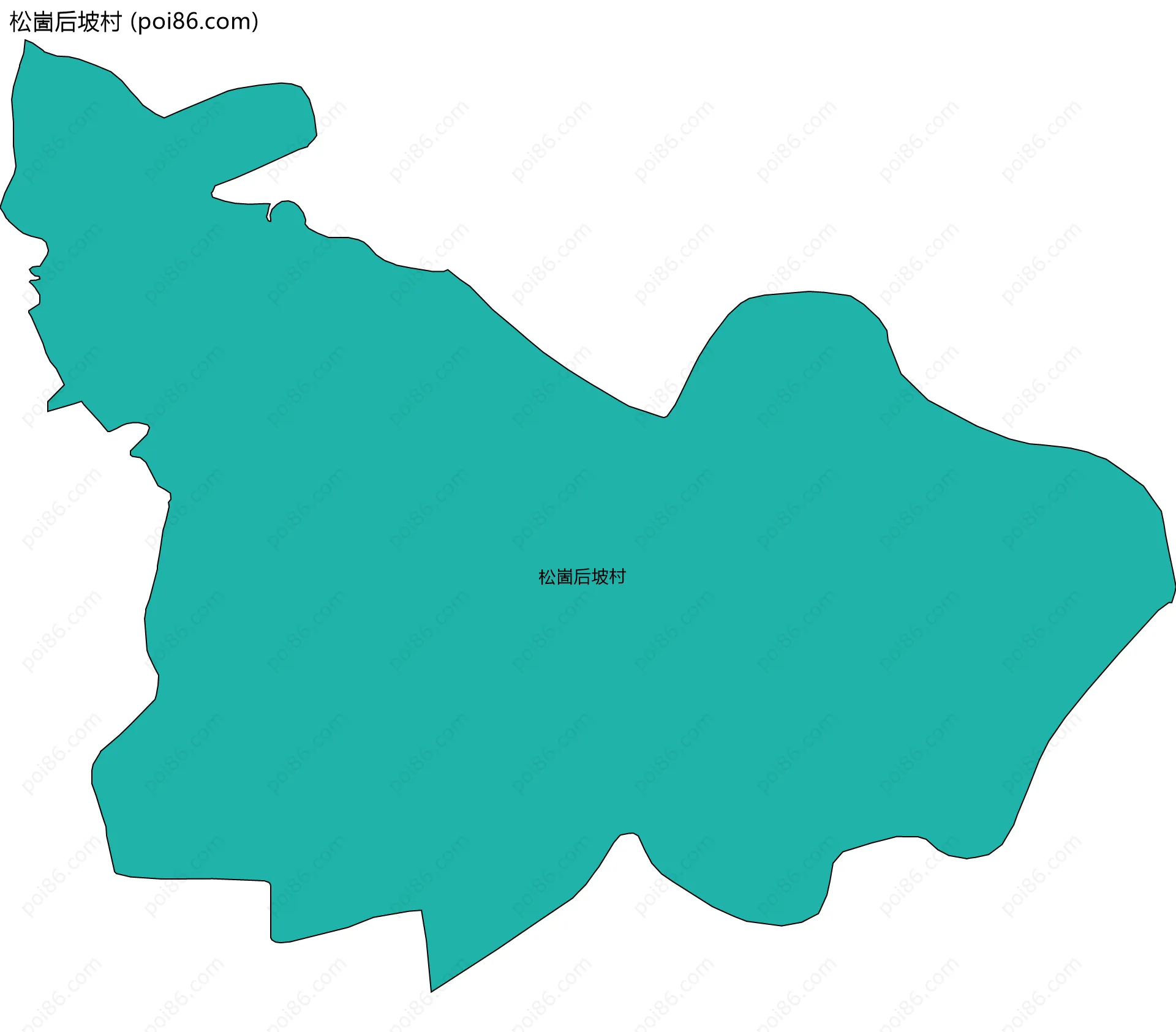 松崮后坡村边界地图