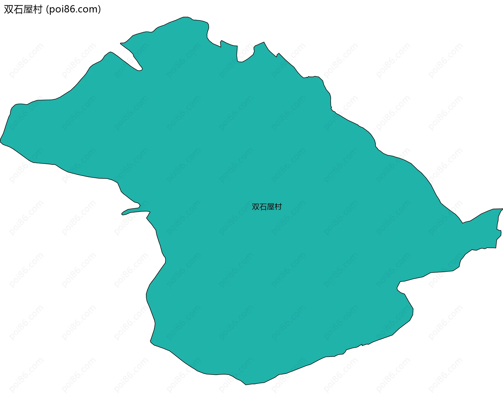 双石屋村边界地图