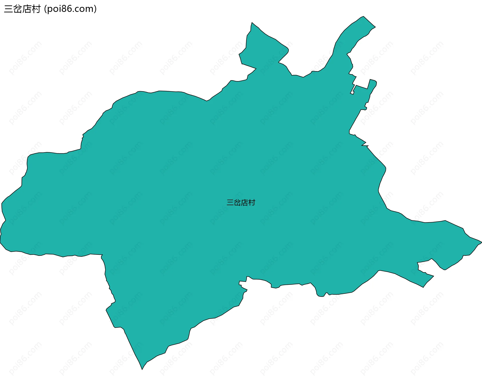 三岔店村边界地图