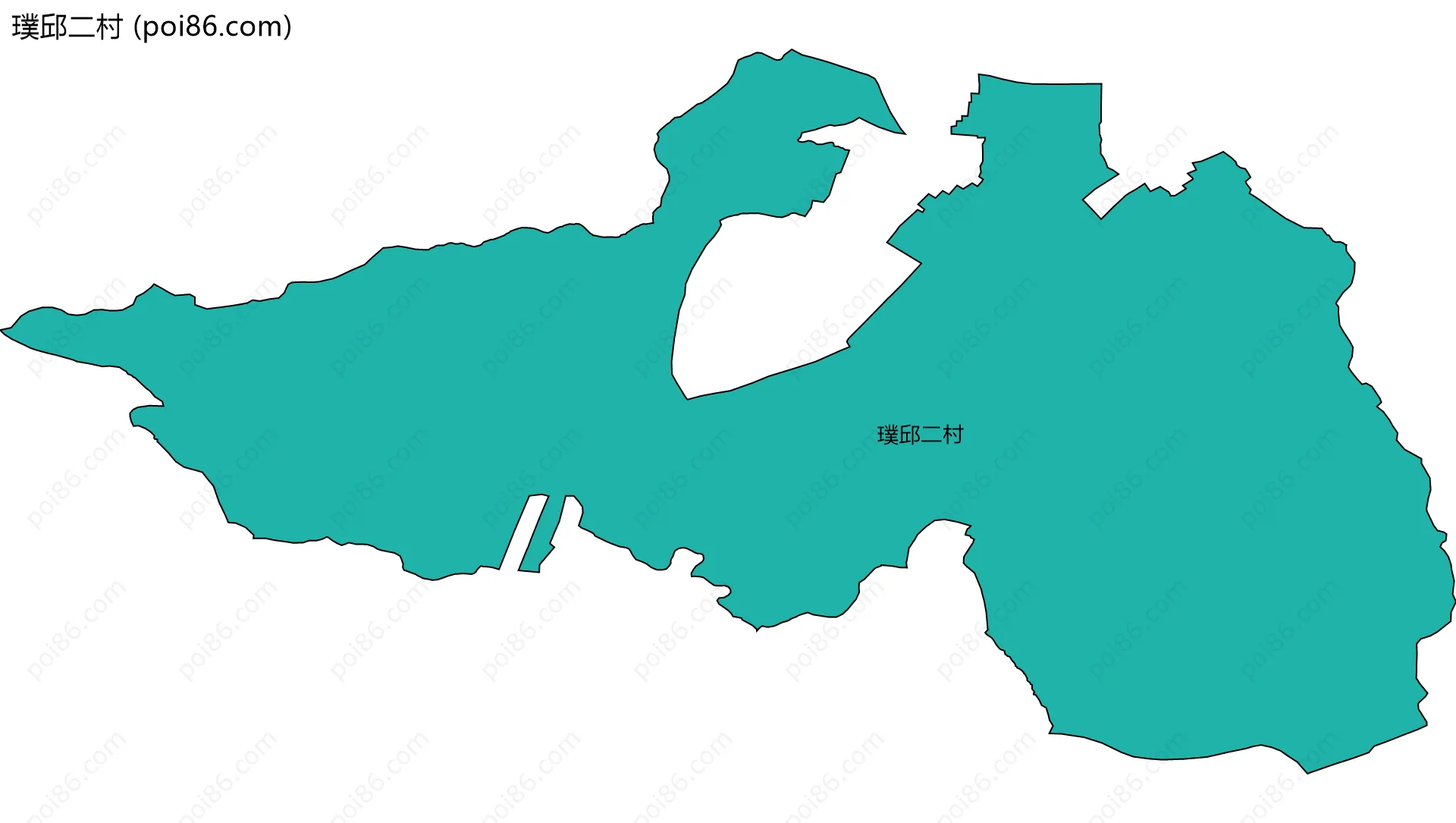 璞邱二村边界地图