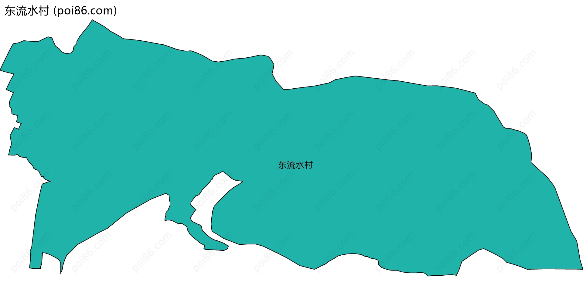 东流水村边界地图