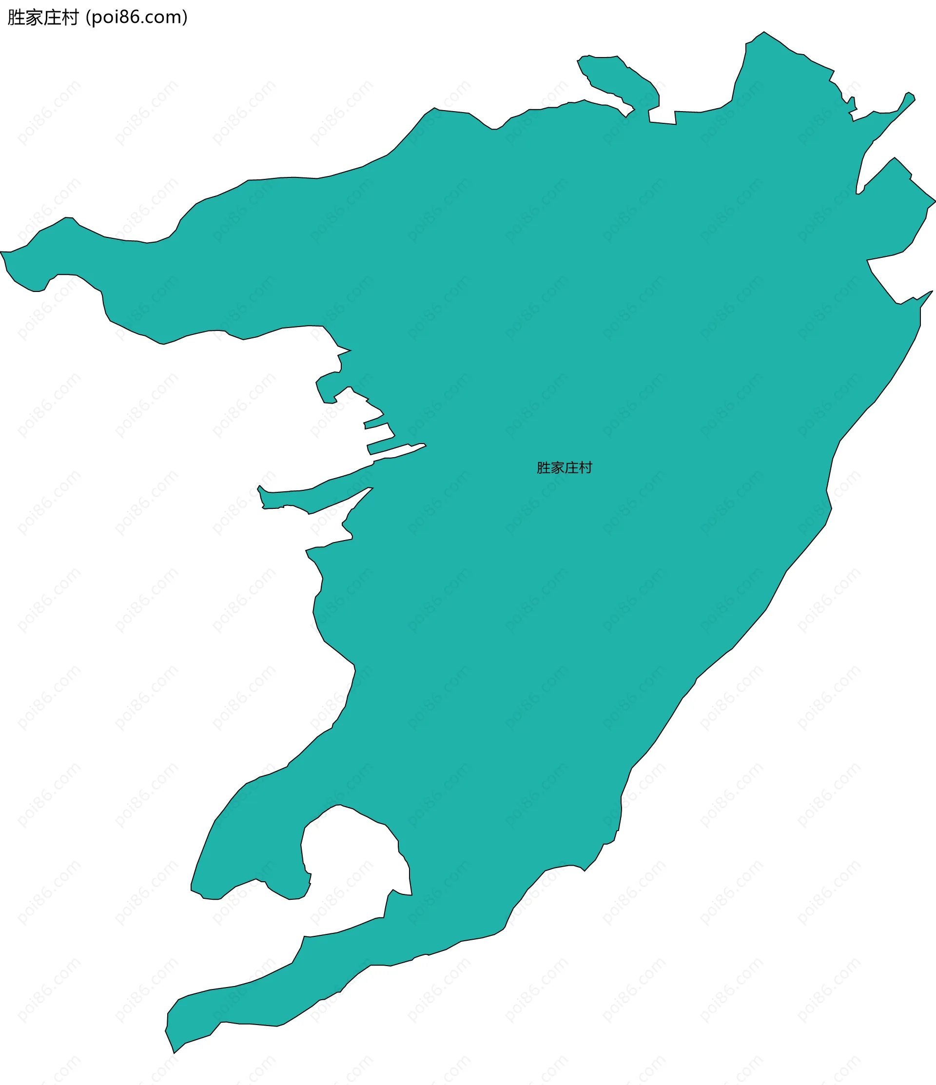 胜家庄村边界地图