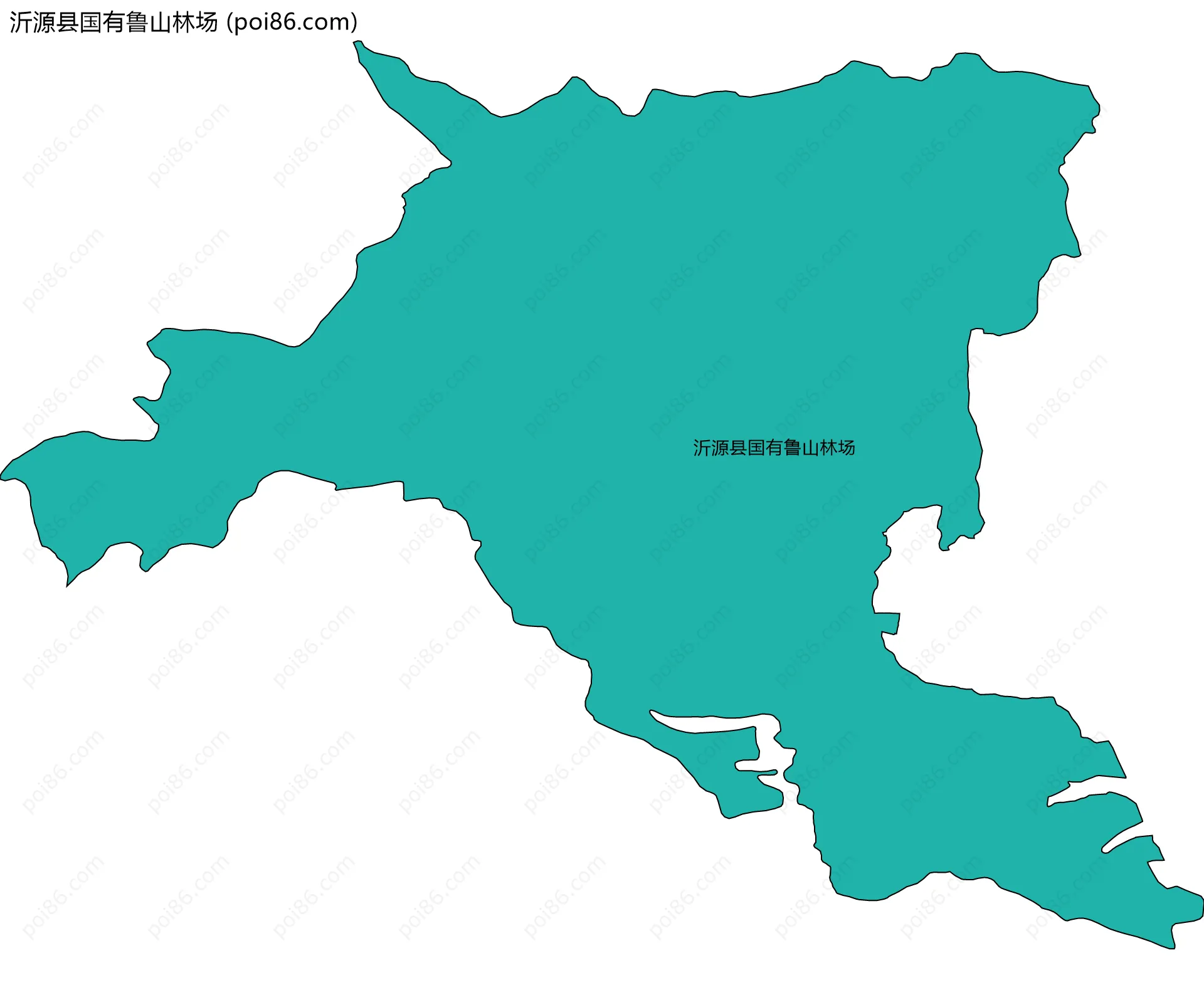 沂源县国有鲁山林场边界地图