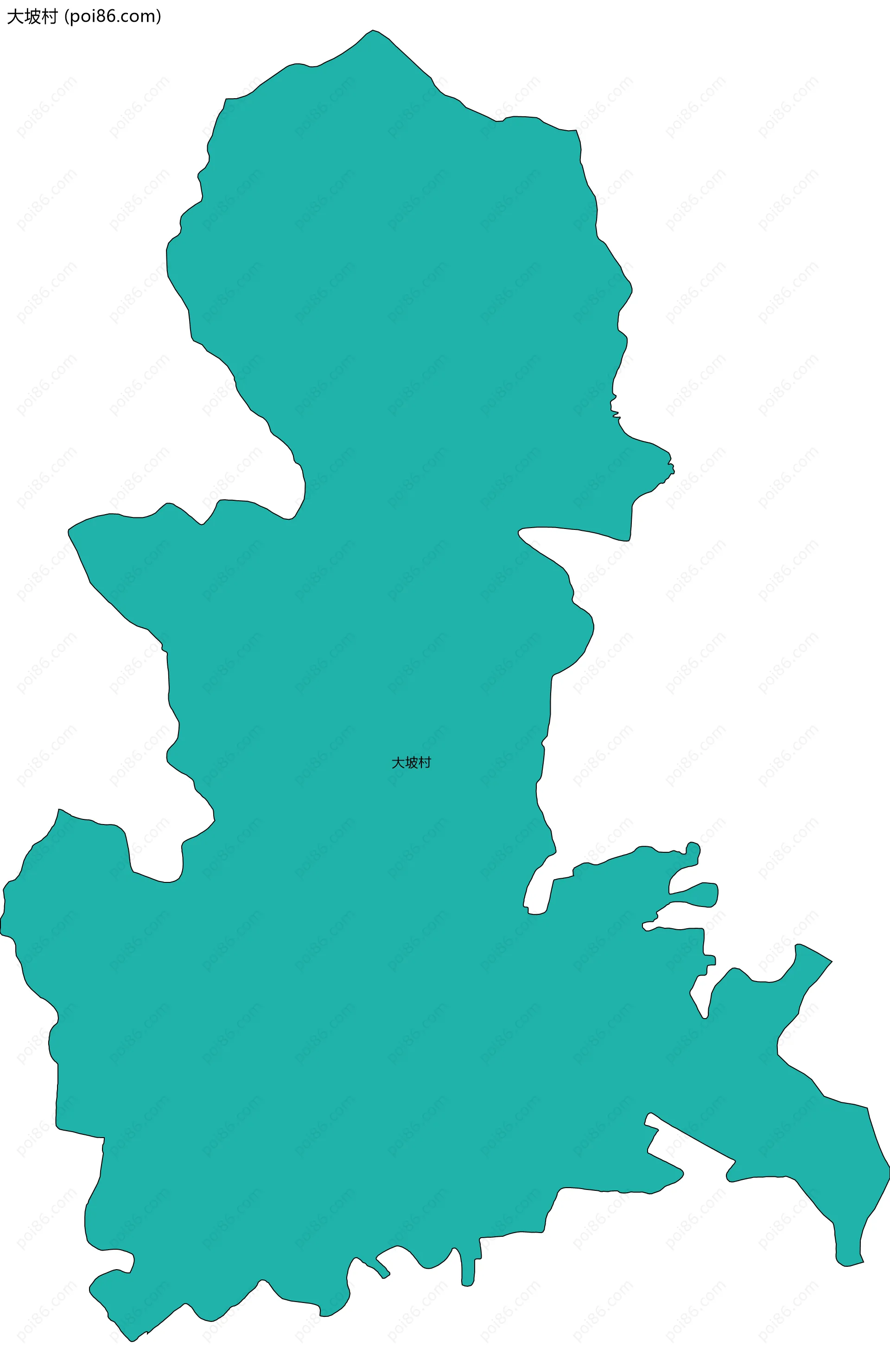 大坡村边界地图