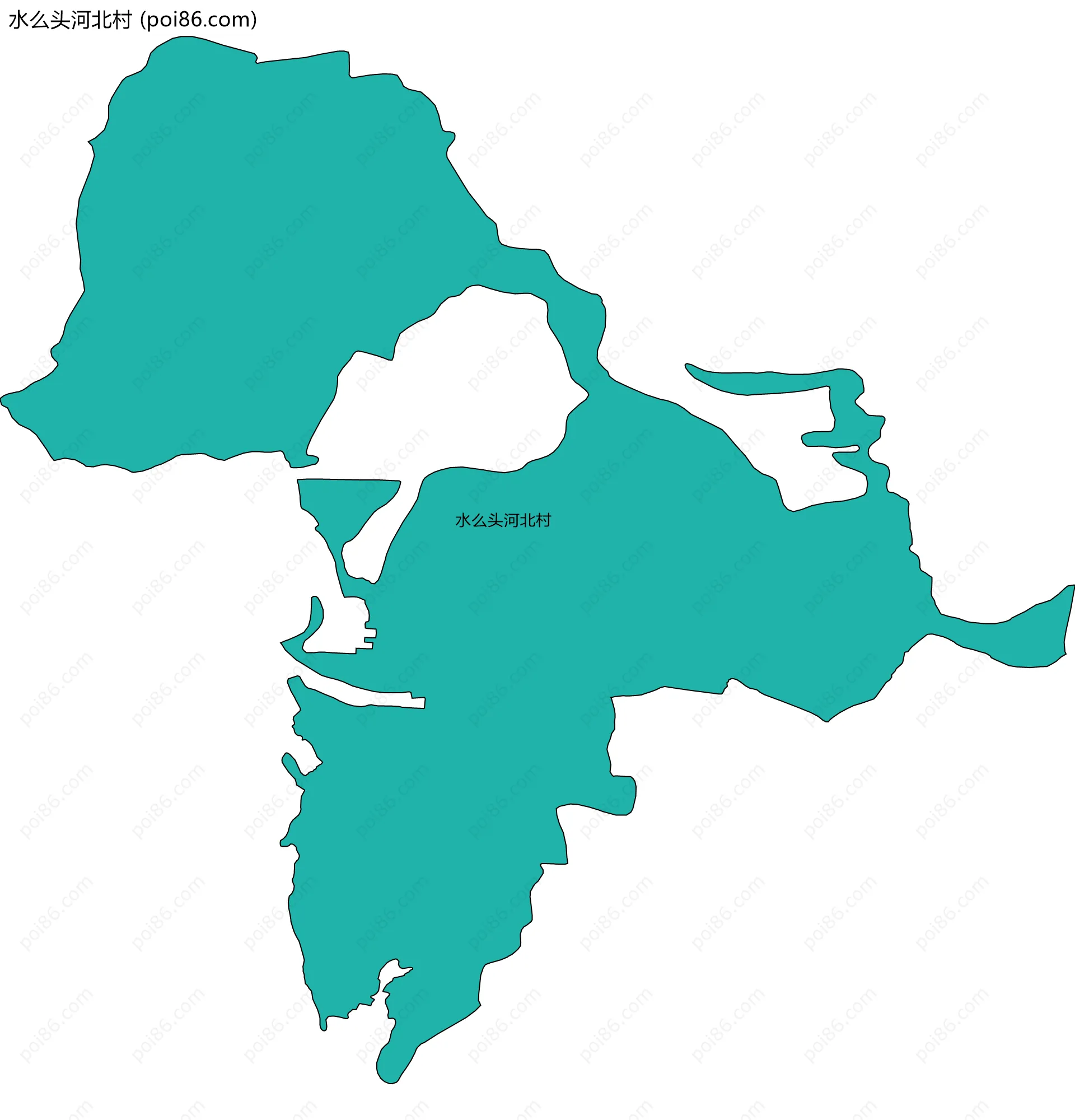 水么头河北村边界地图