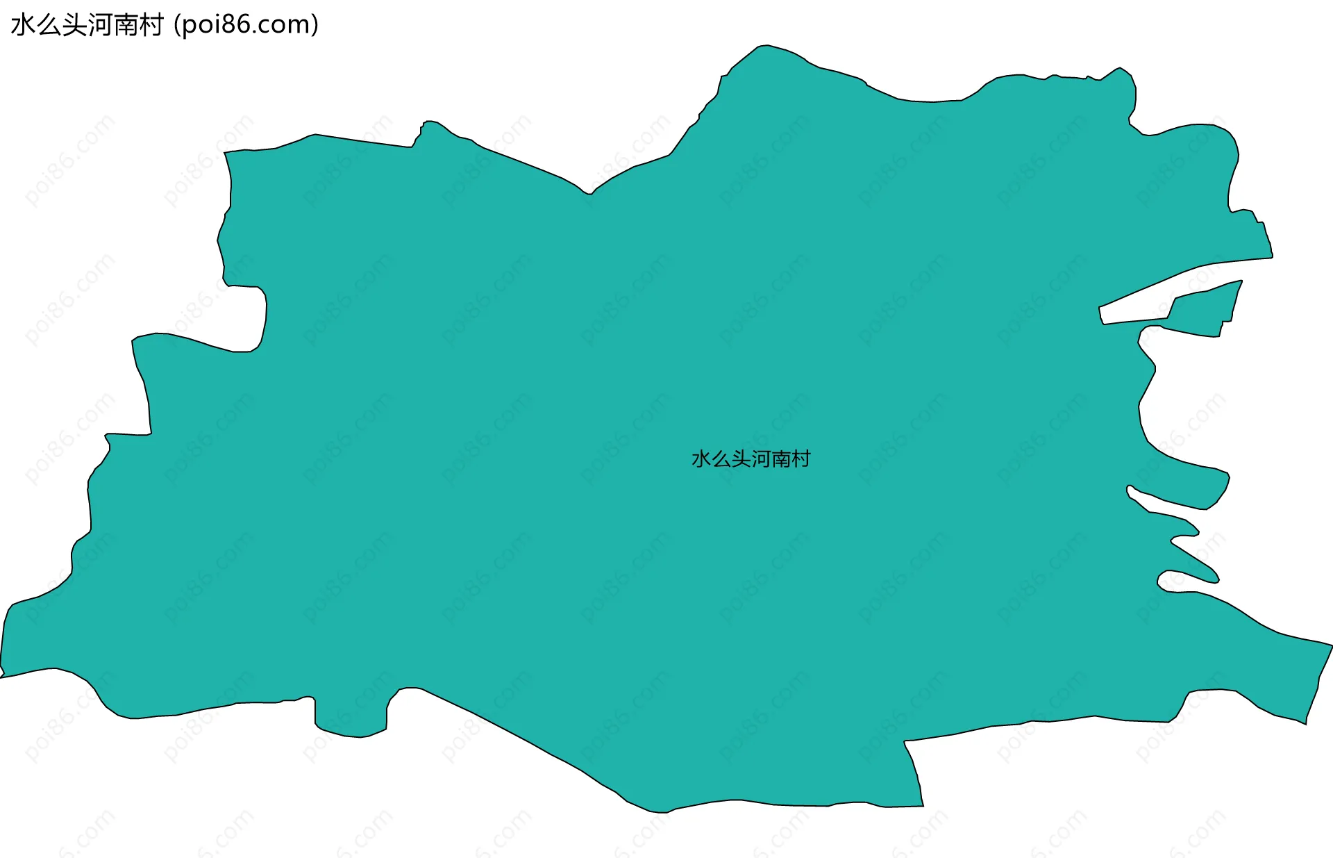 水么头河南村边界地图