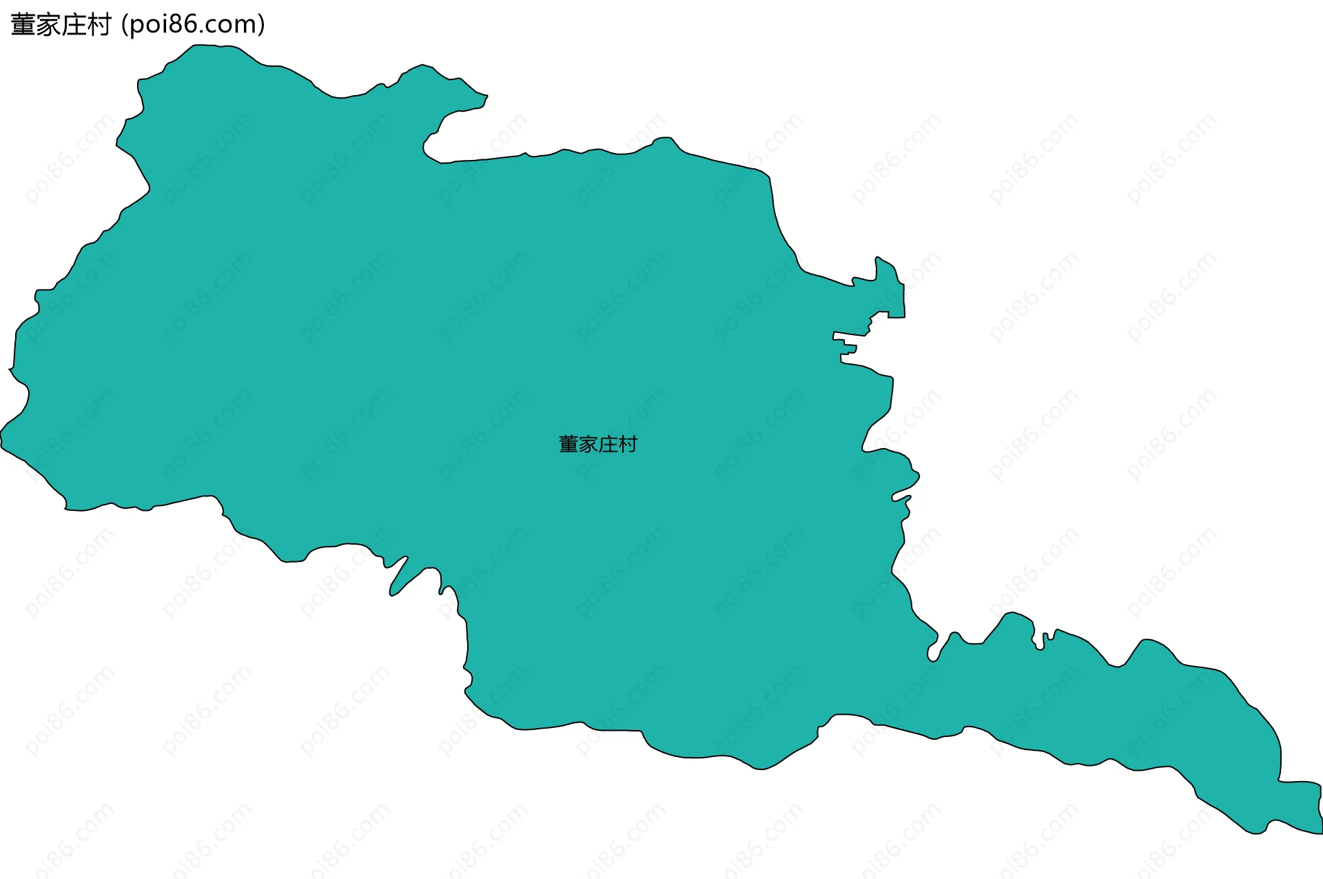董家庄村边界地图