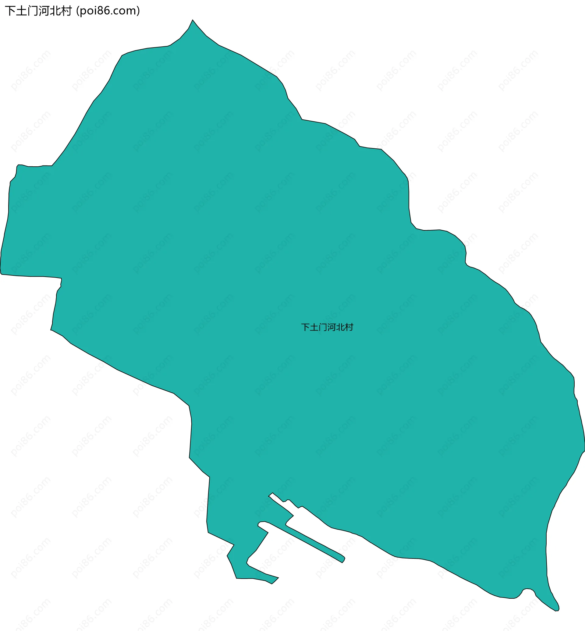 下土门河北村边界地图