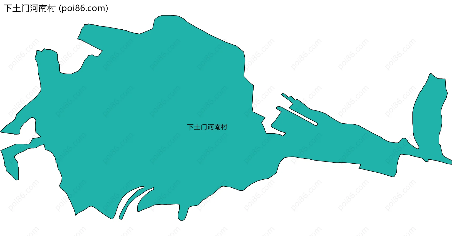 下土门河南村边界地图