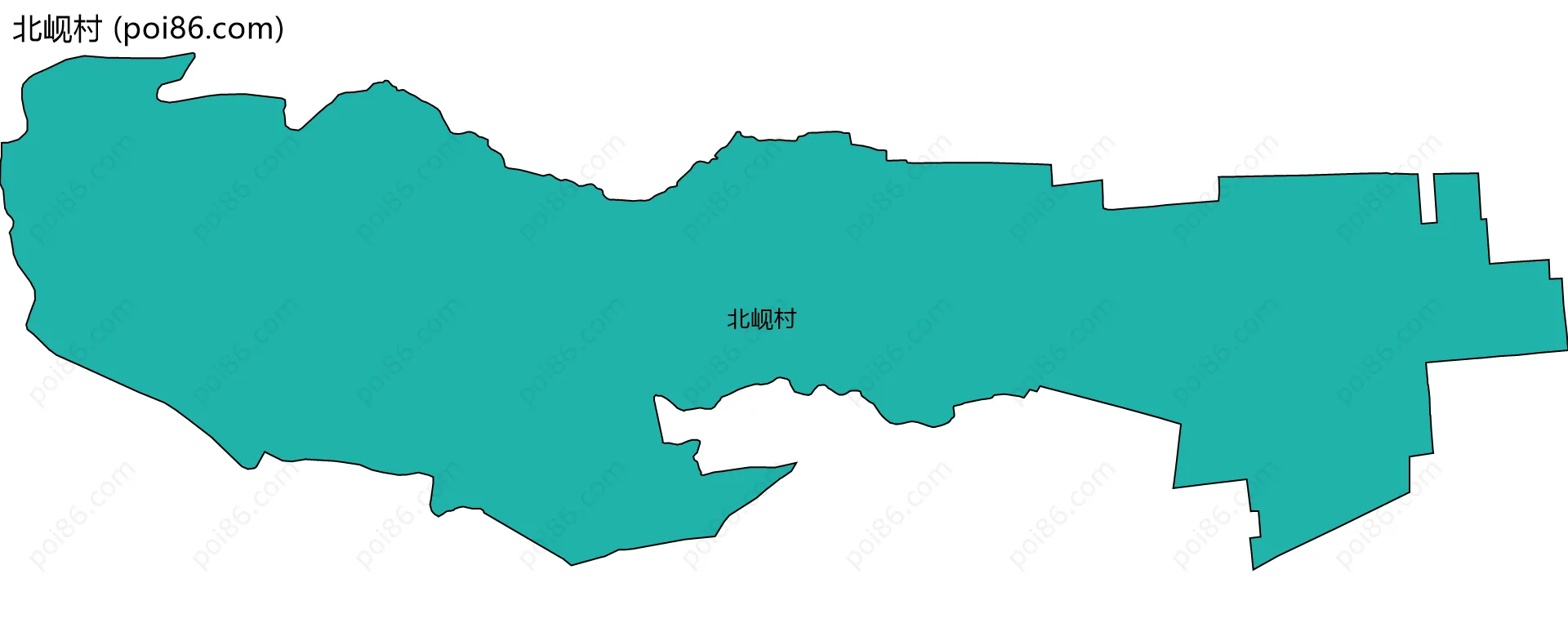 北岘村边界地图