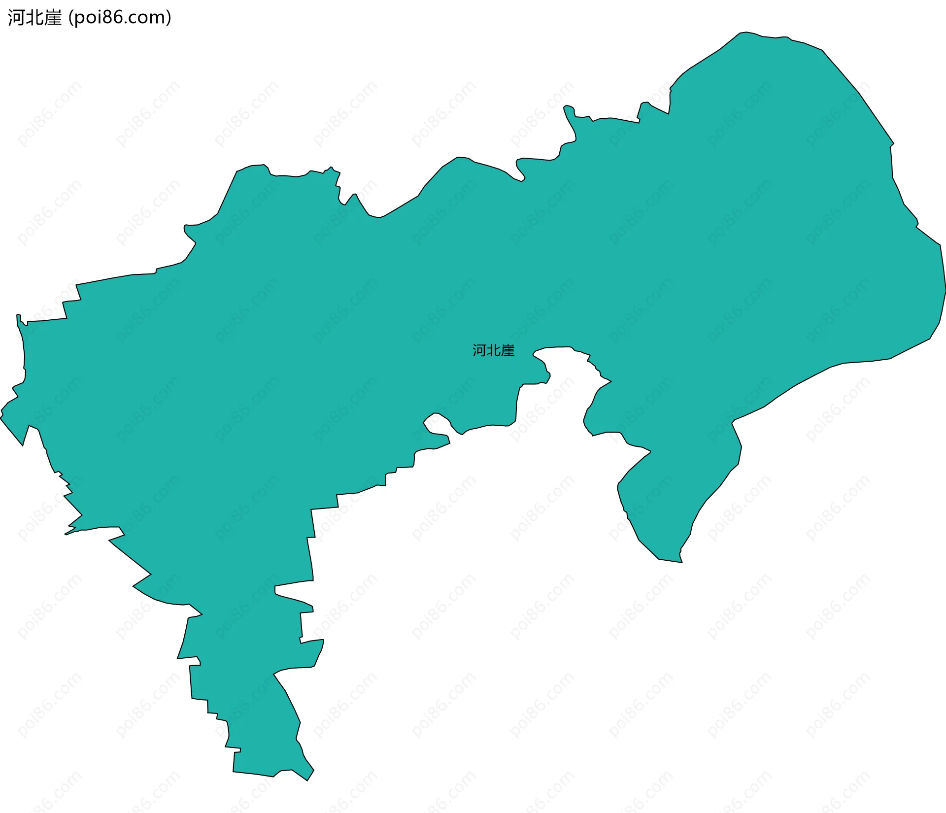 河北崖边界地图
