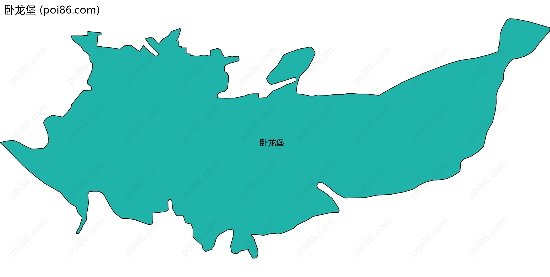 卧龙堡边界地图