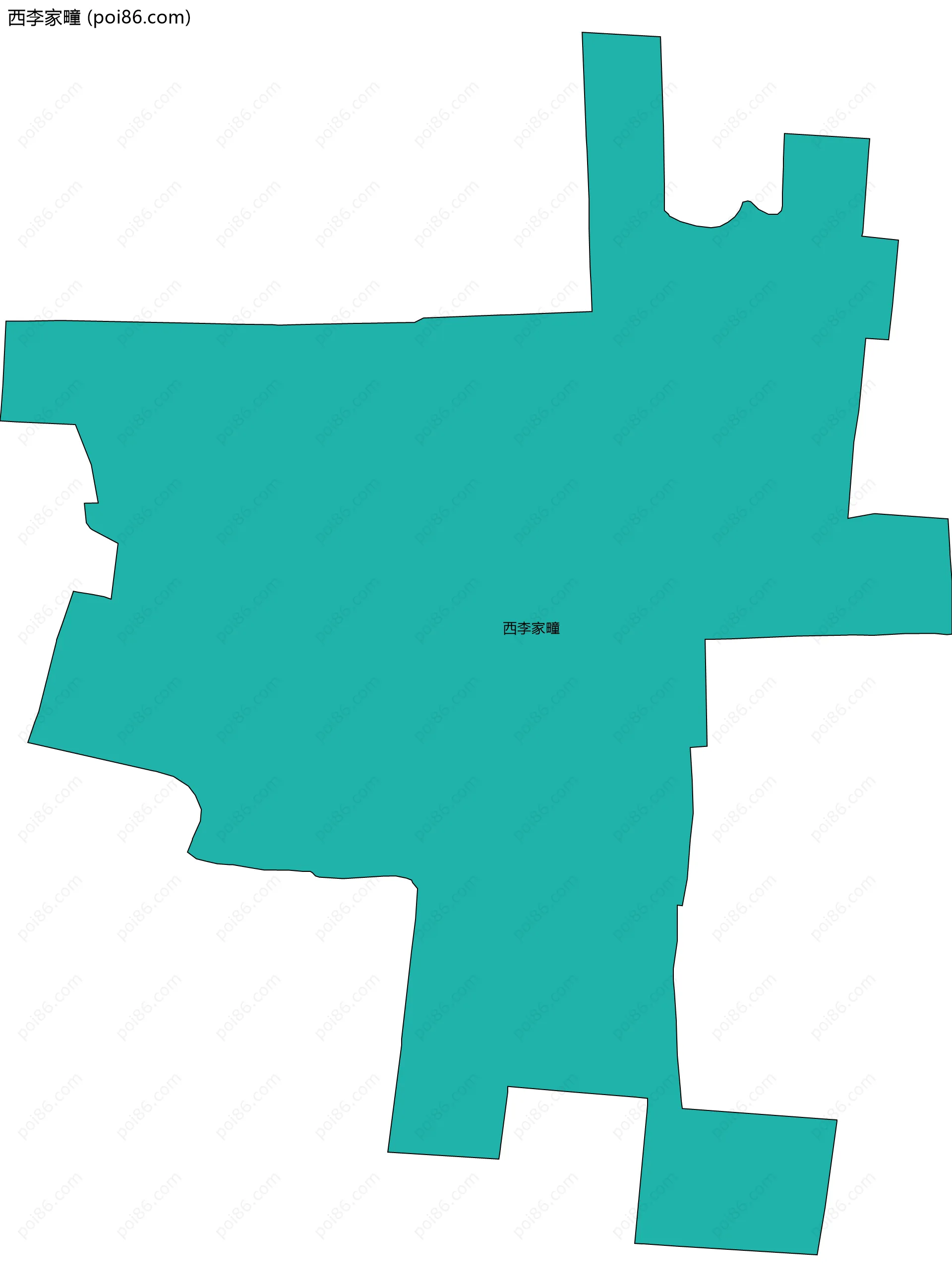 西李家疃边界地图