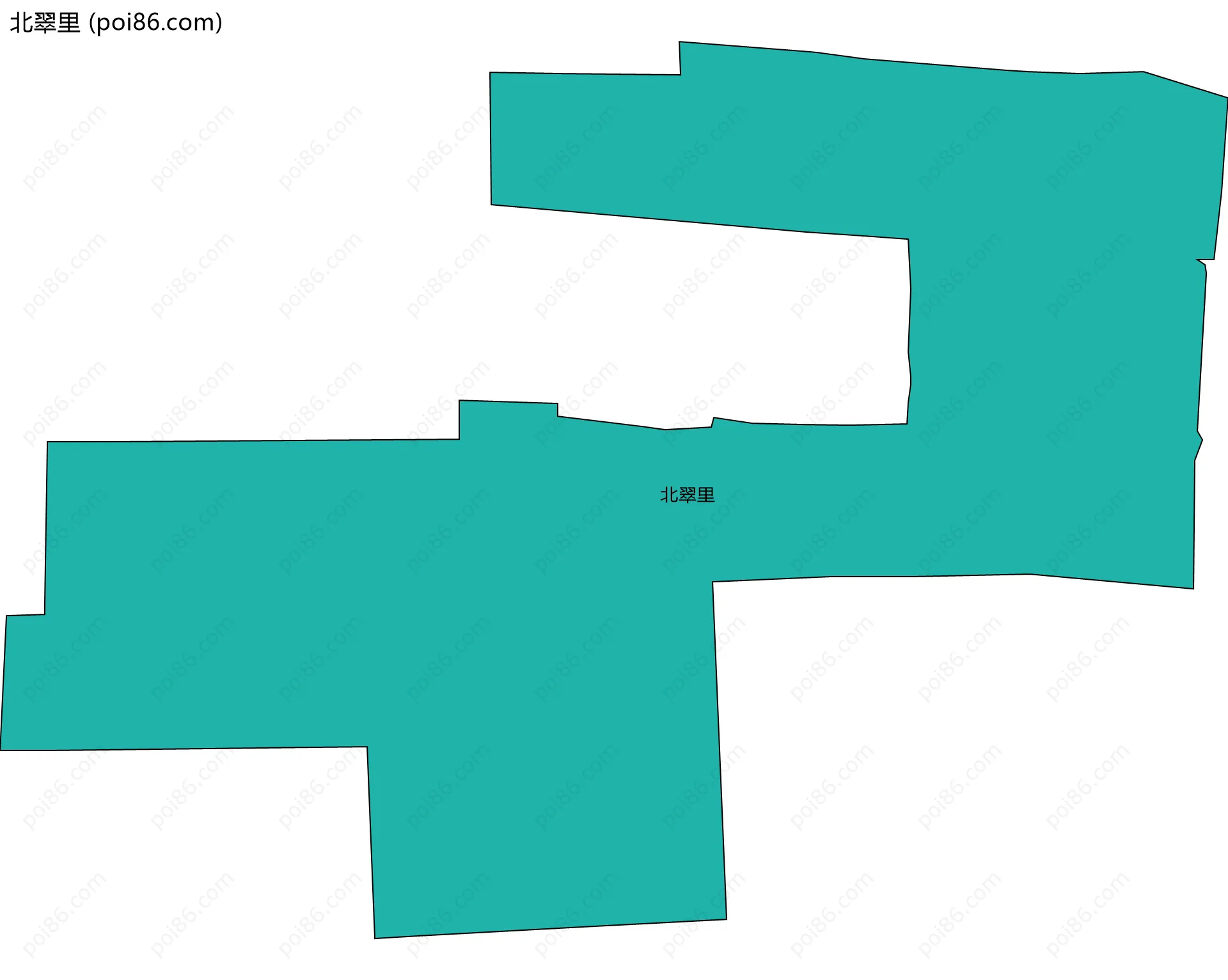 北翠里边界地图