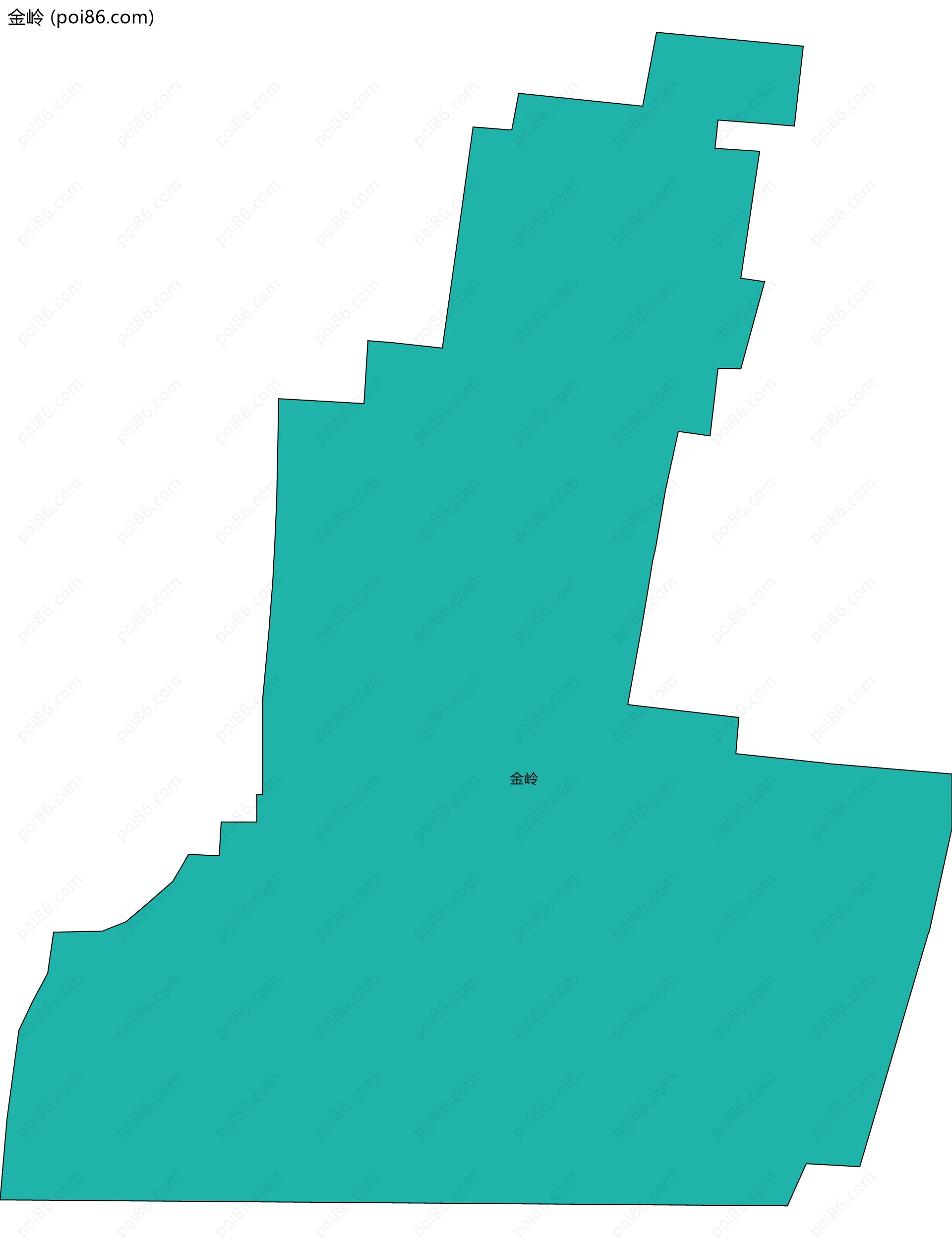 金岭边界地图