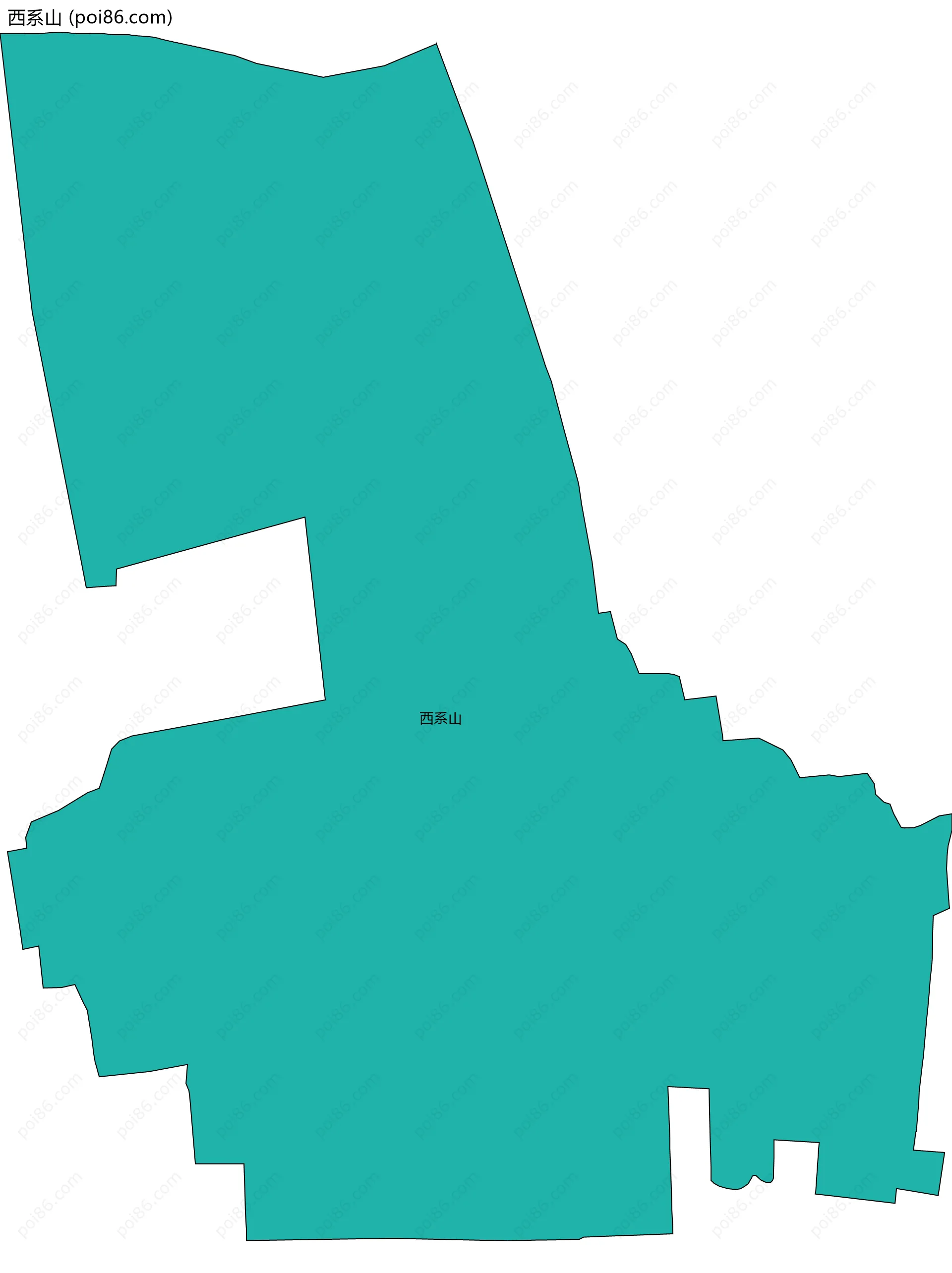 西系山边界地图