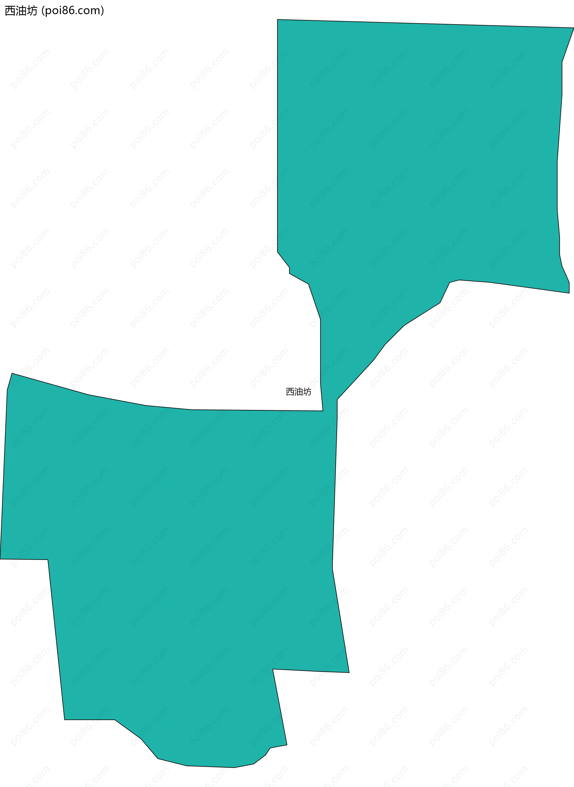 西油坊边界地图