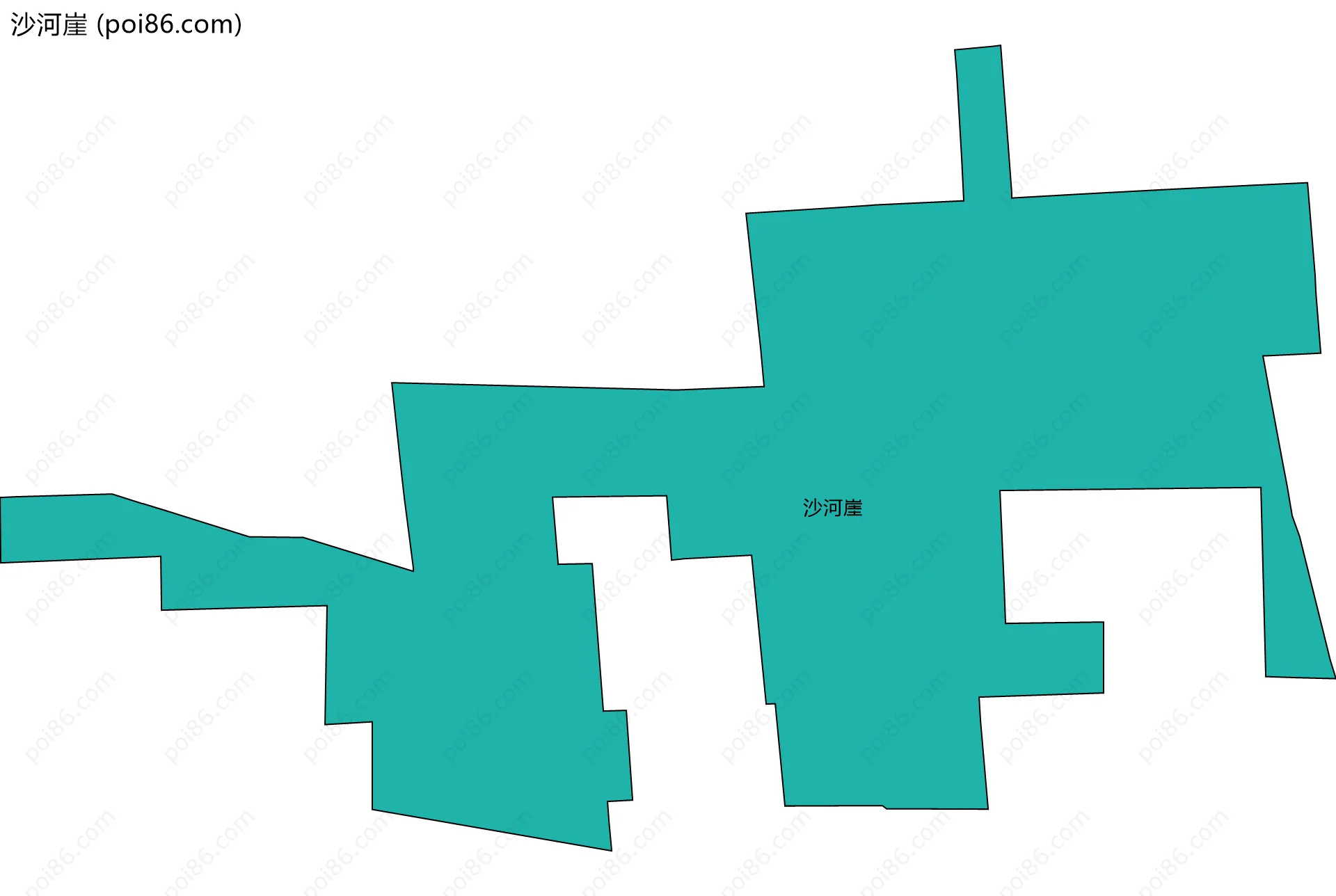 沙河崖边界地图