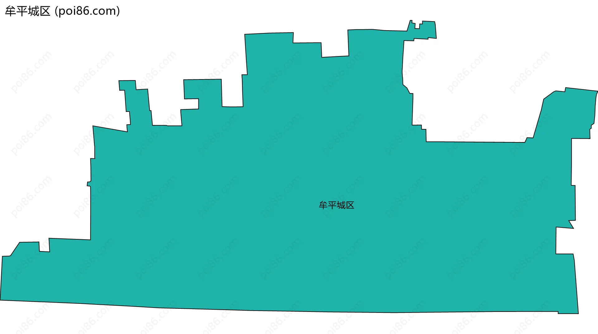 牟平城区边界地图