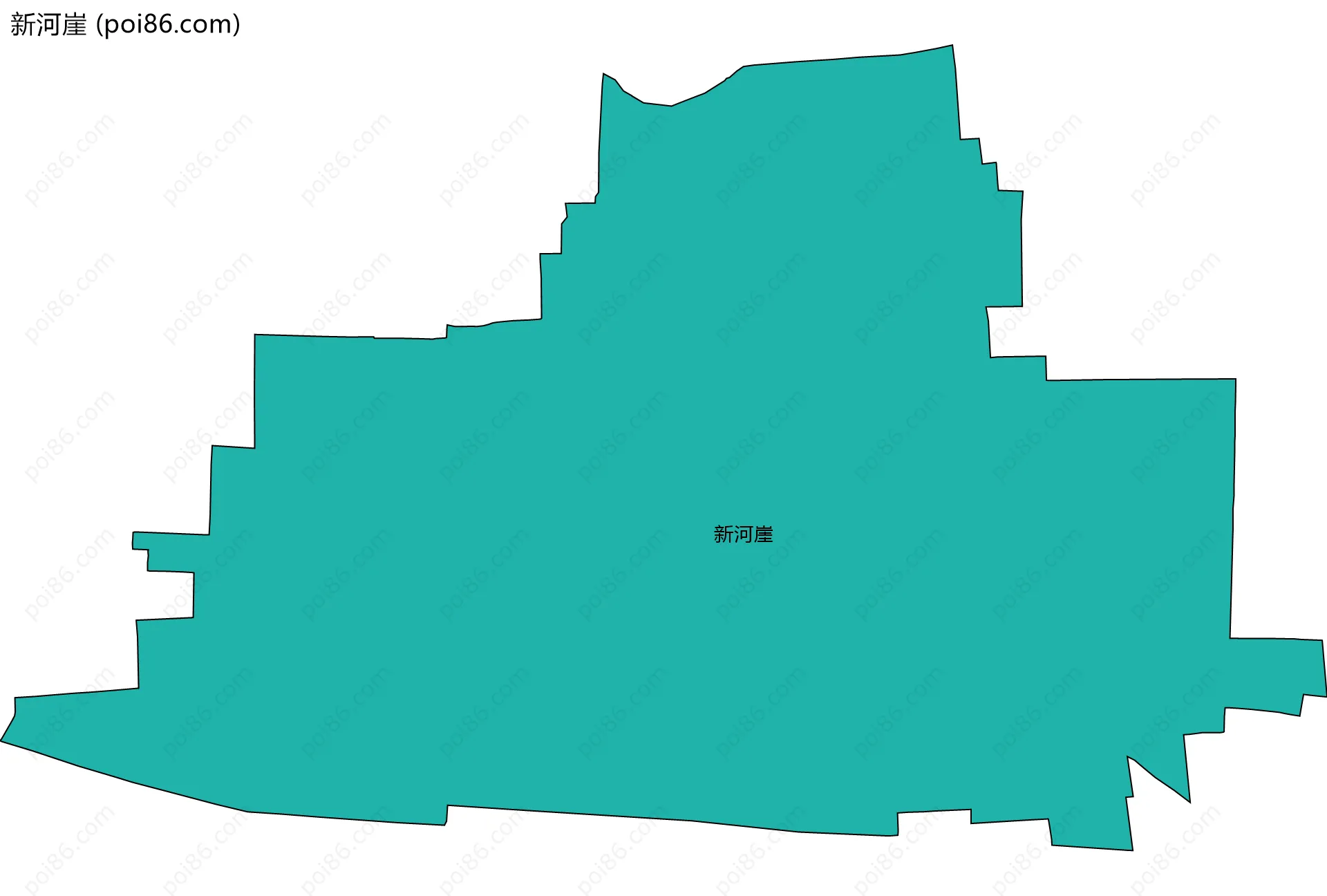 新河崖边界地图