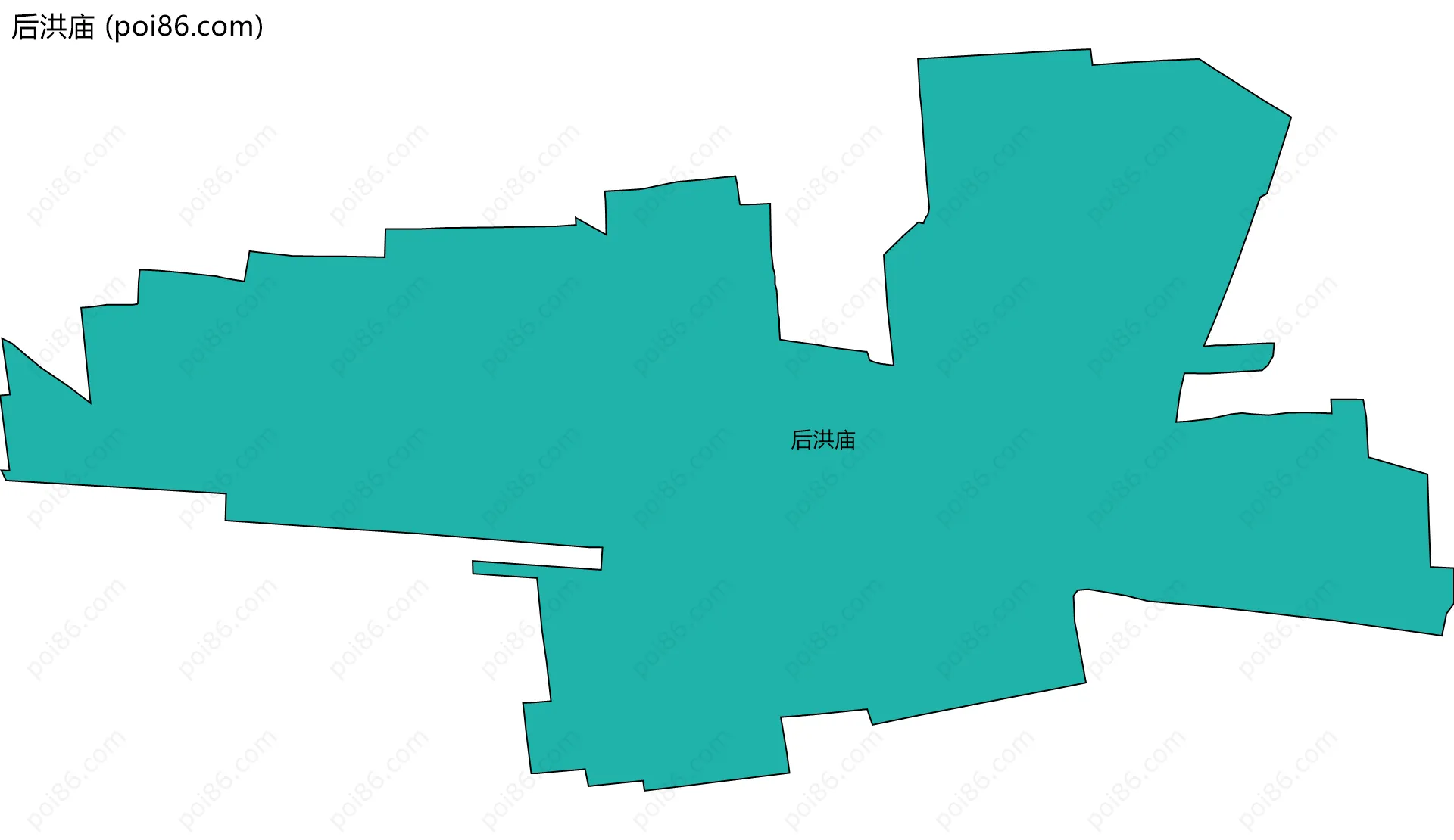 后洪庙边界地图