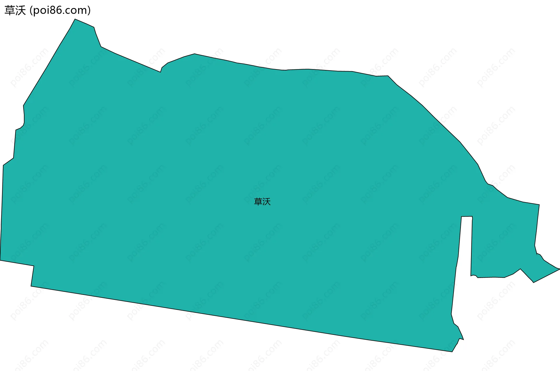 草沃边界地图