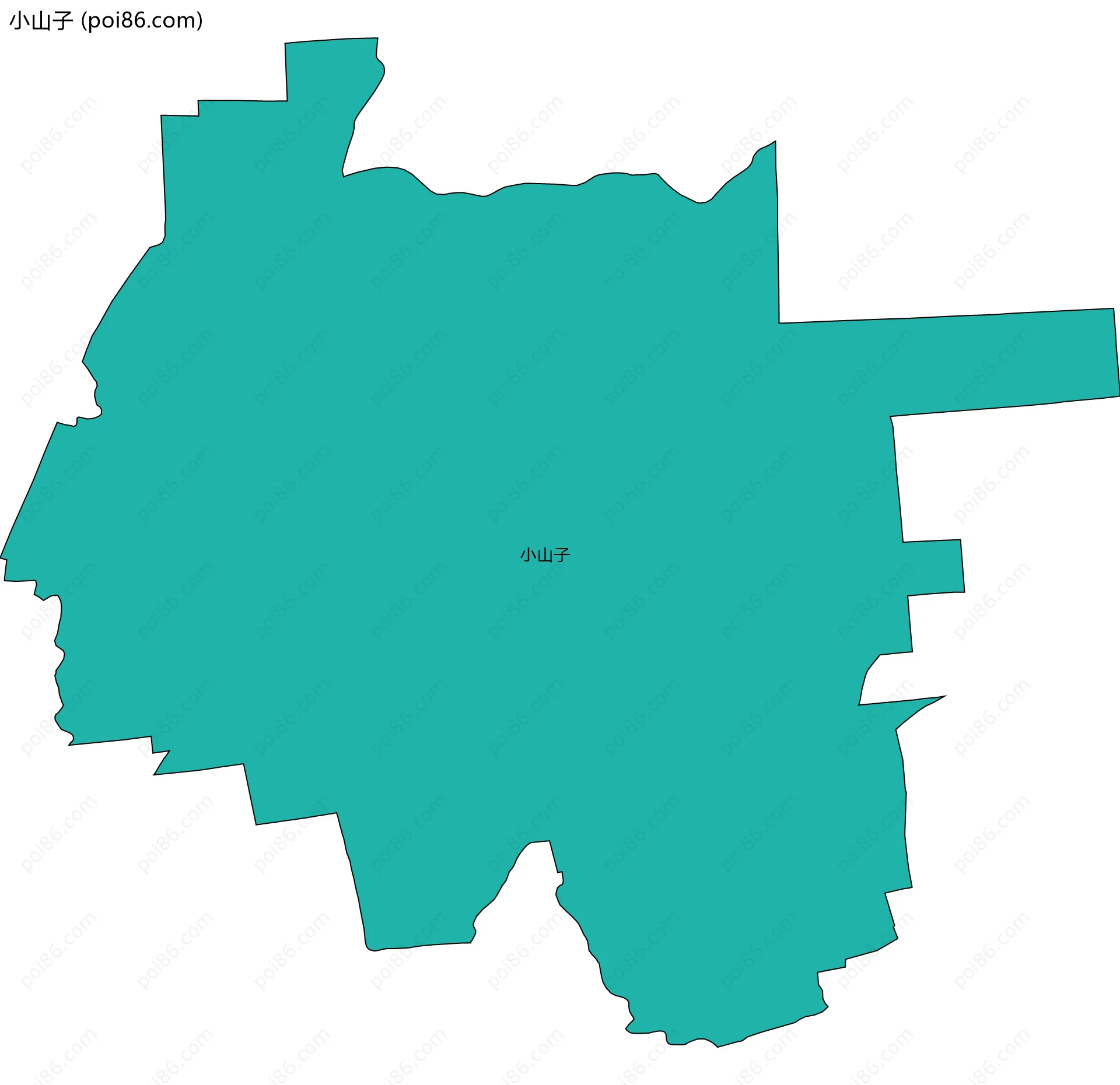 小山子边界地图