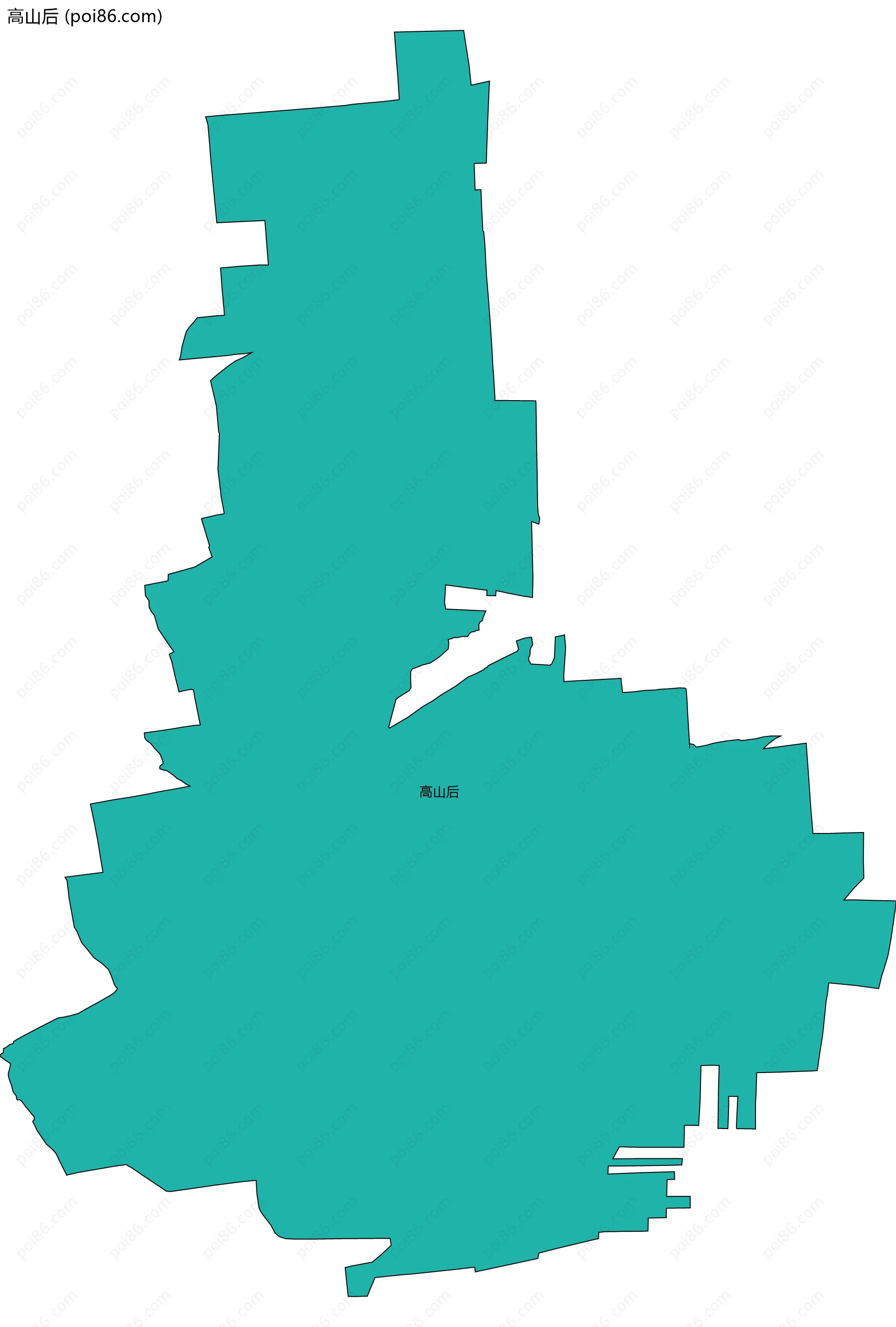 高山后边界地图