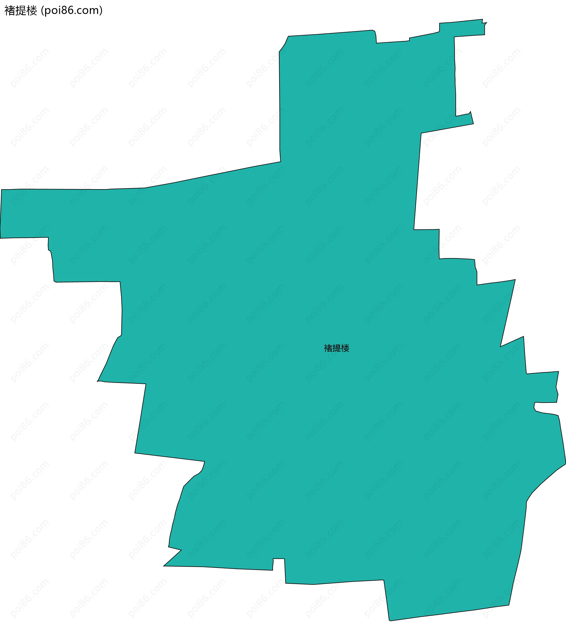 褚提楼边界地图