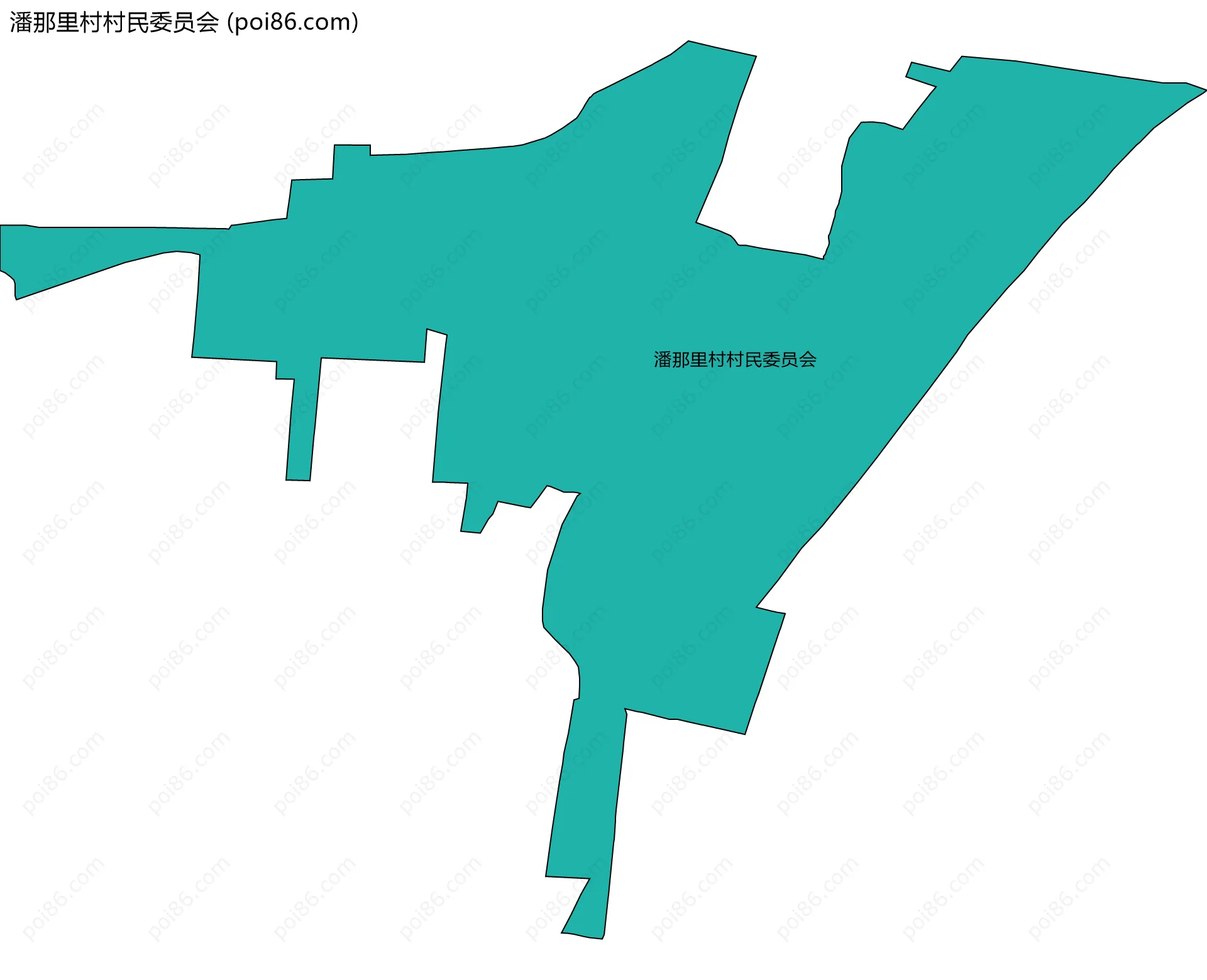 潘那里村村民委员会边界地图