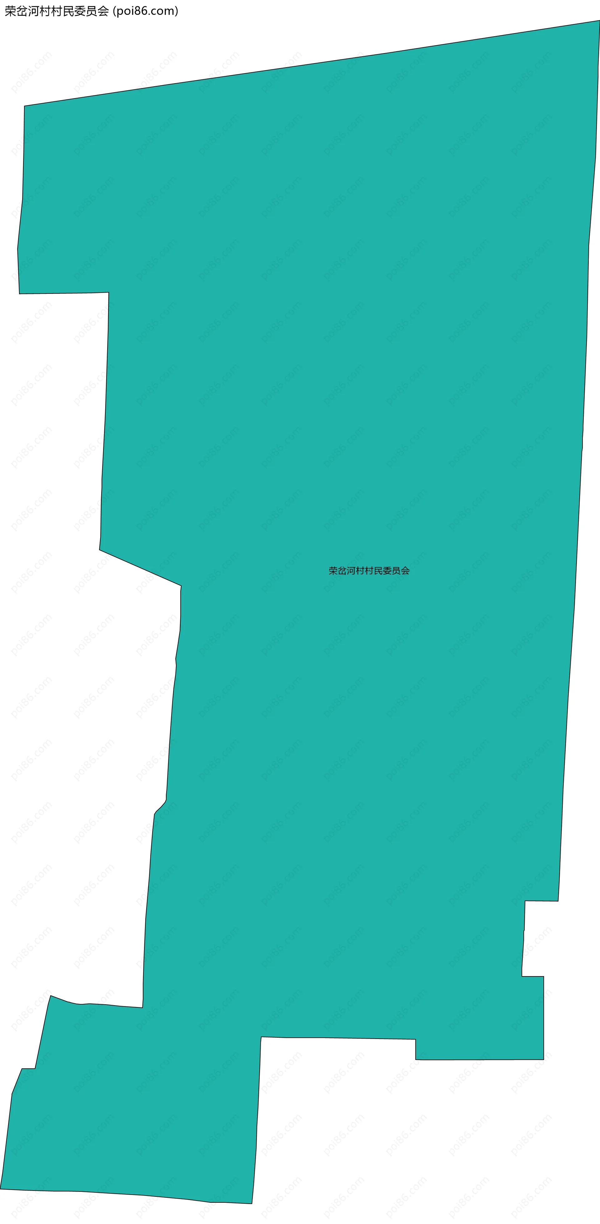 荣岔河村村民委员会边界地图