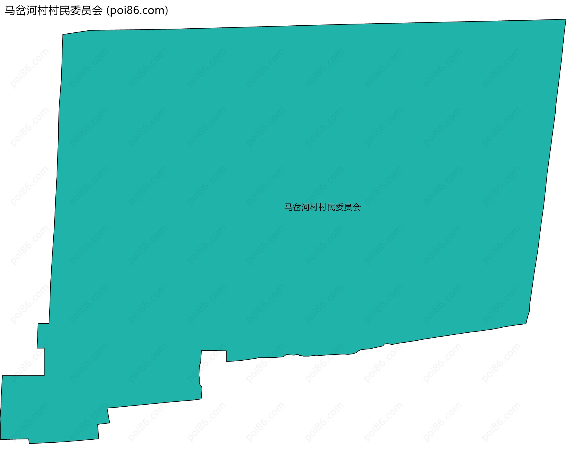 马岔河村村民委员会边界地图