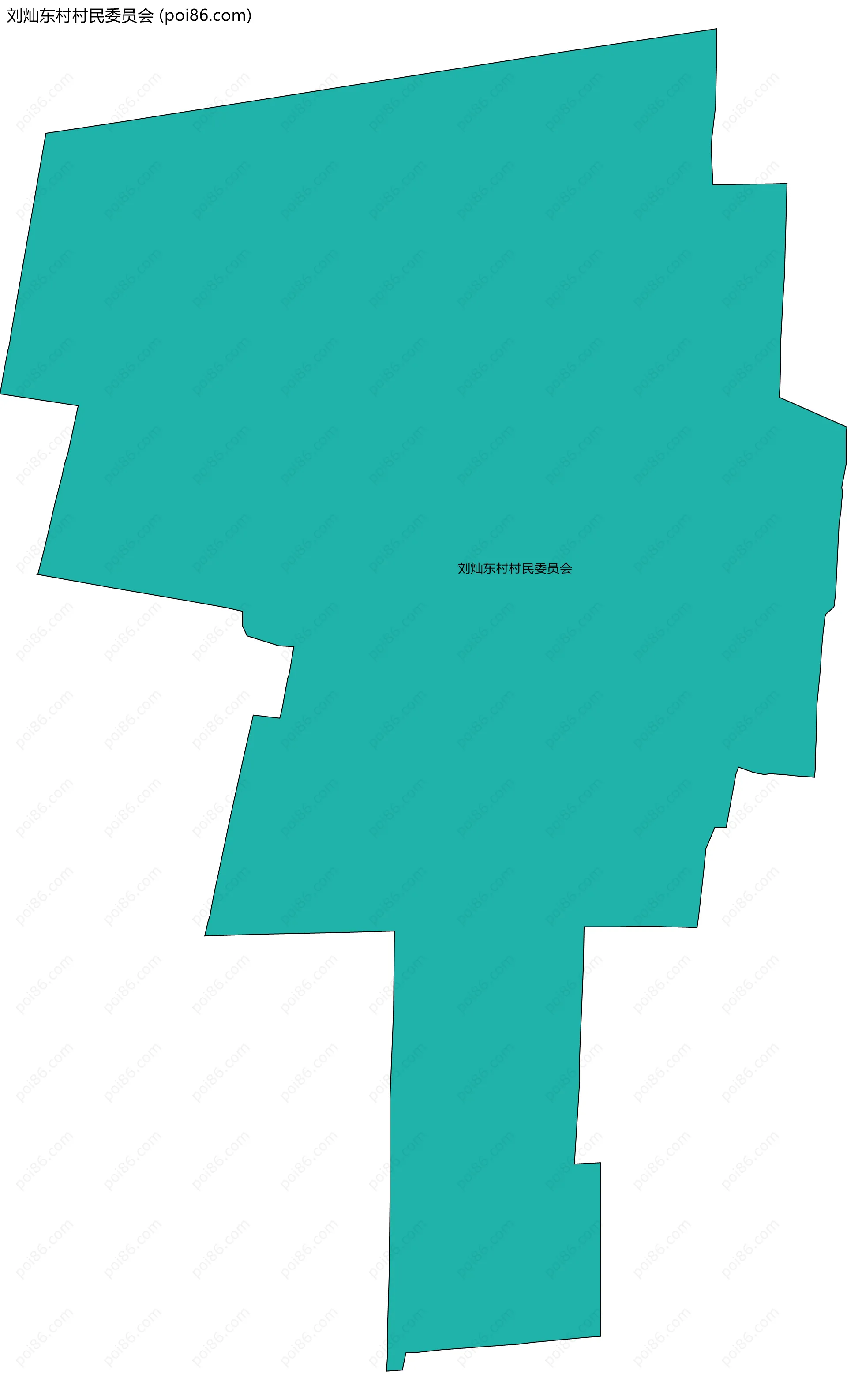 刘灿东村村民委员会边界地图