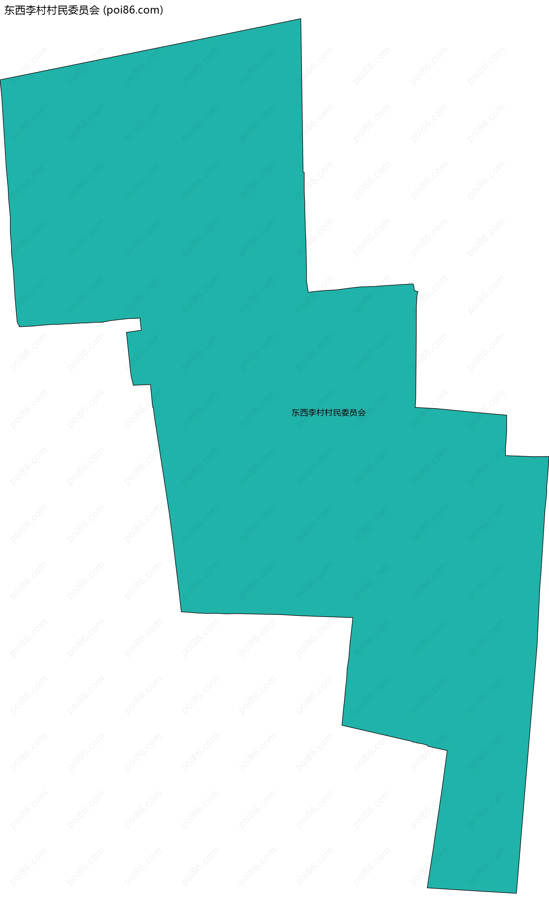 东西李村村民委员会边界地图