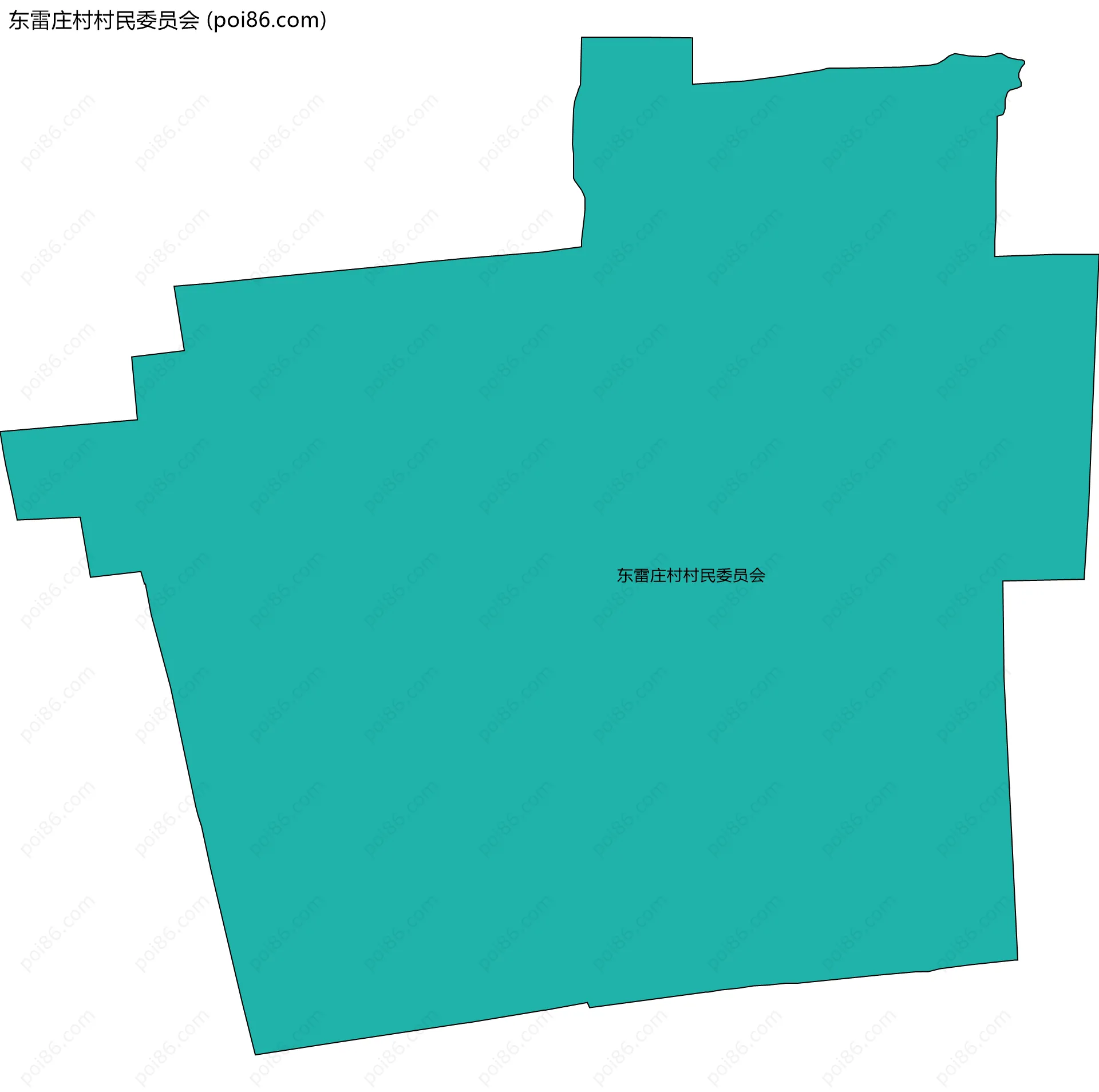 东雷庄村村民委员会边界地图