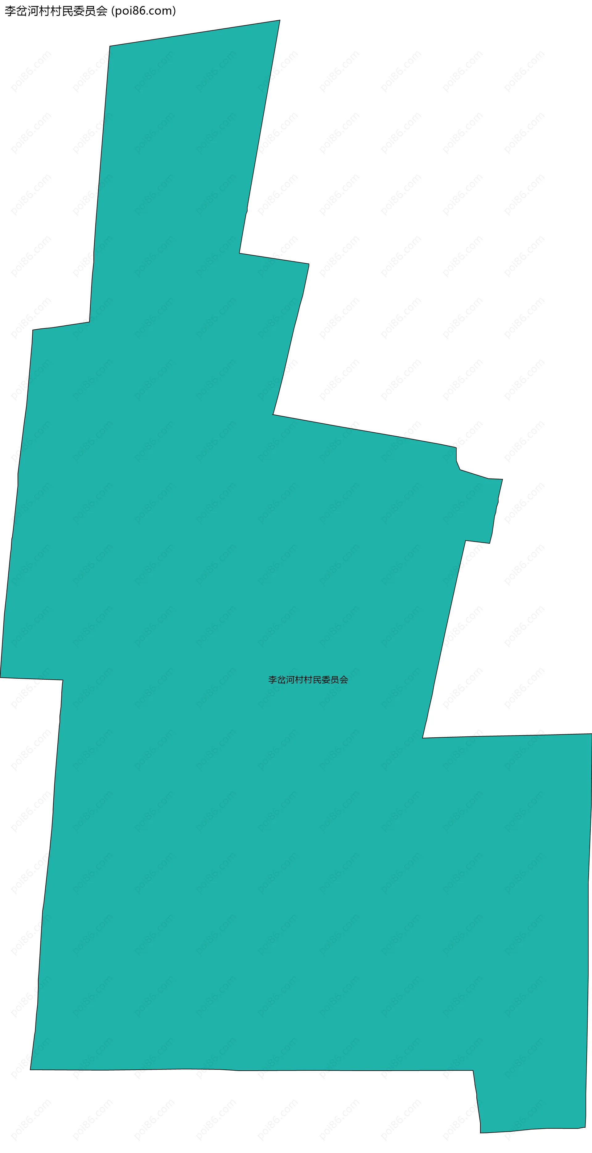 李岔河村村民委员会边界地图