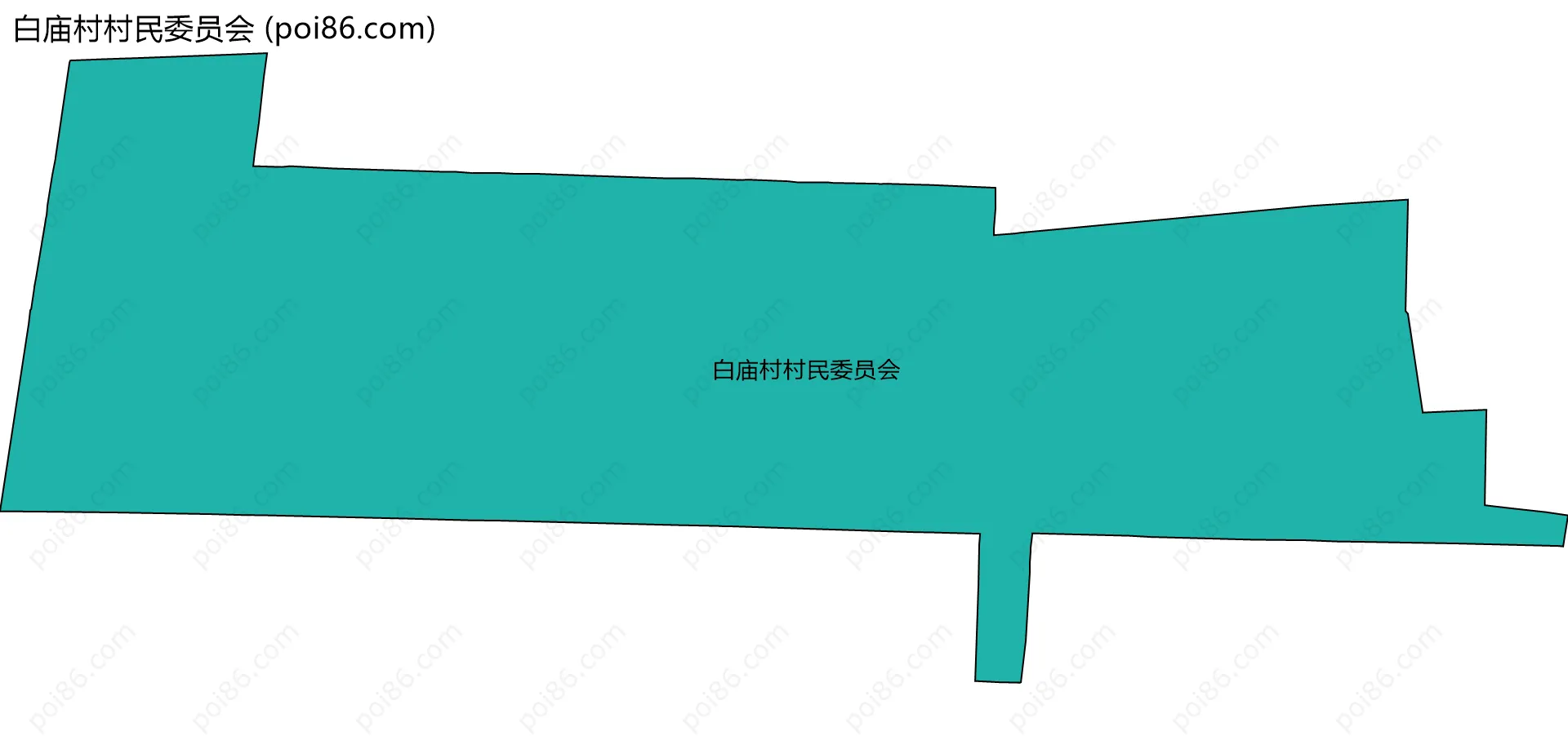 白庙村村民委员会边界地图