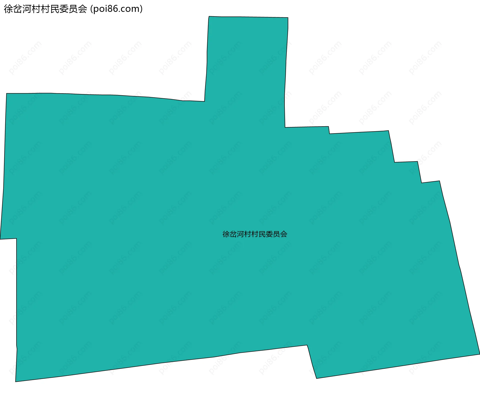徐岔河村村民委员会边界地图