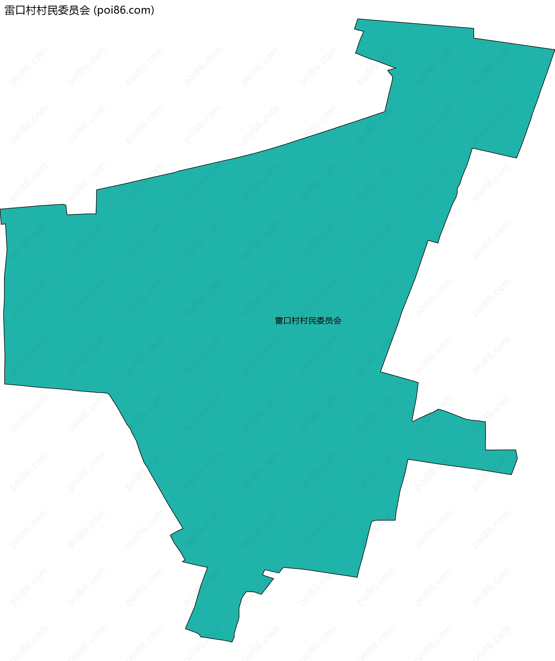 雷口村村民委员会边界地图
