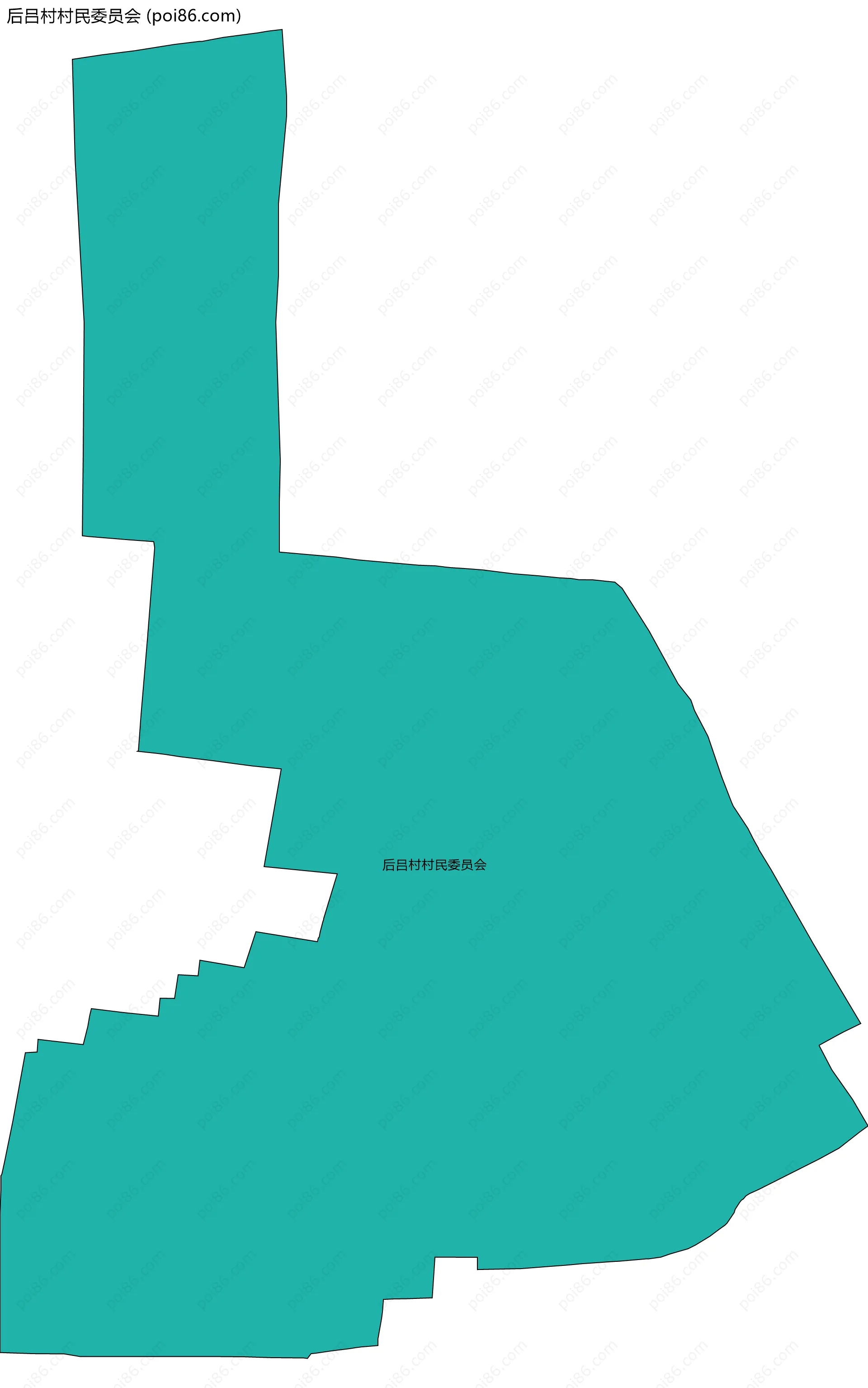 后吕村村民委员会边界地图