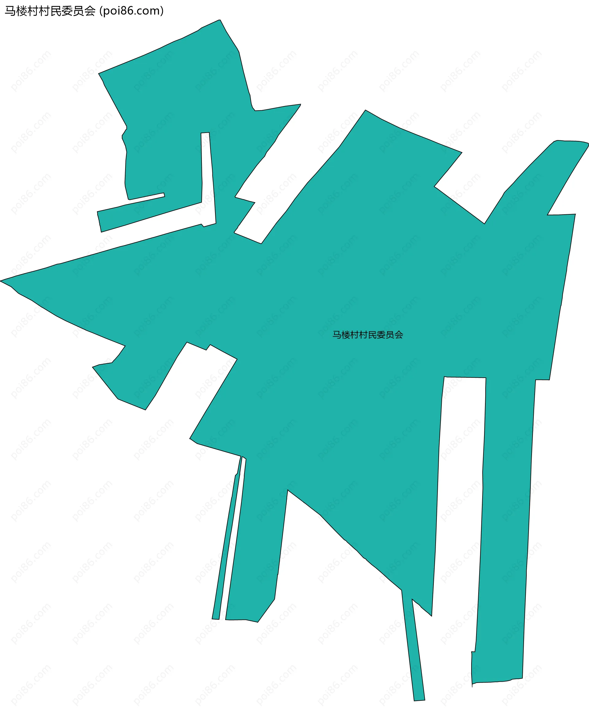 马楼村村民委员会边界地图