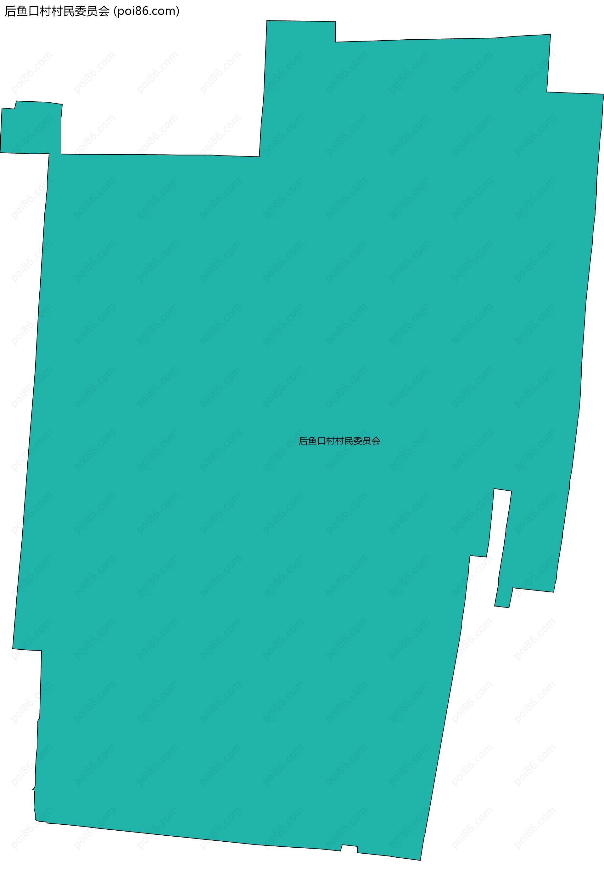 后鱼口村村民委员会边界地图