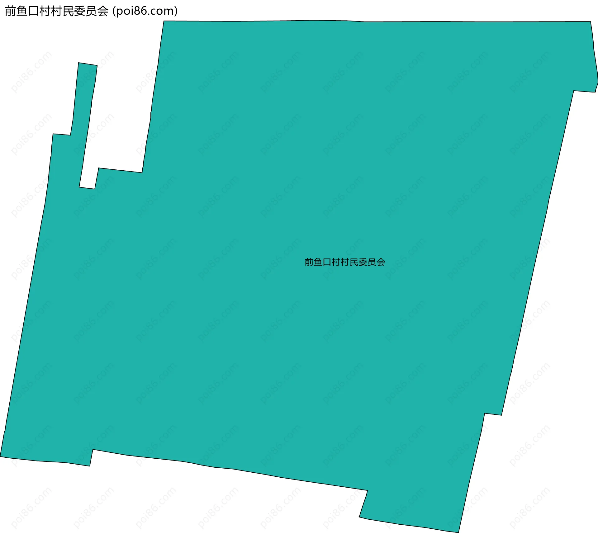 前鱼口村村民委员会边界地图