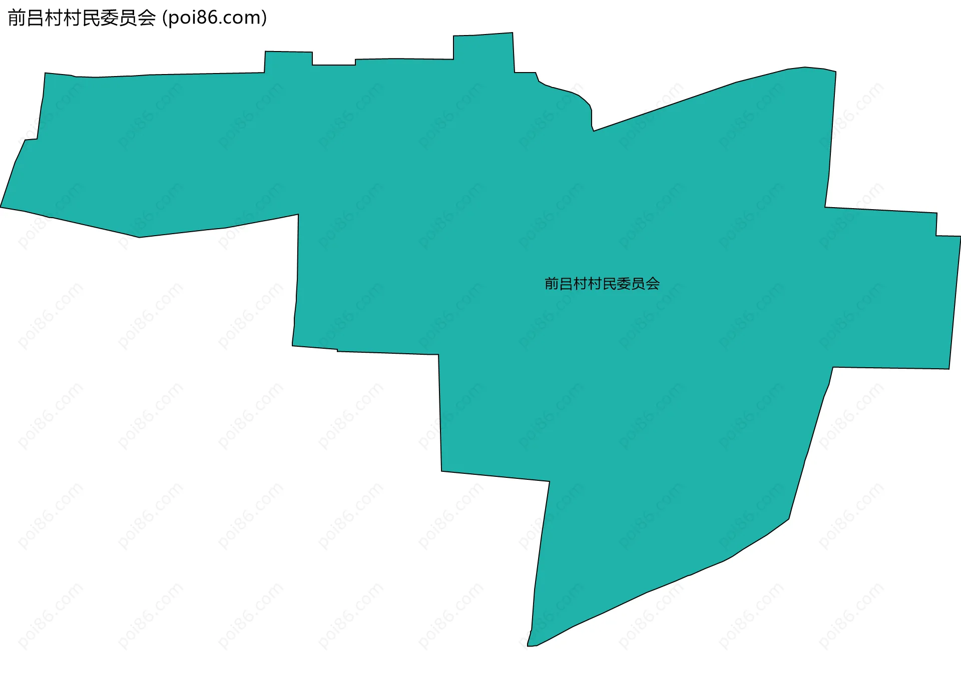 前吕村村民委员会边界地图