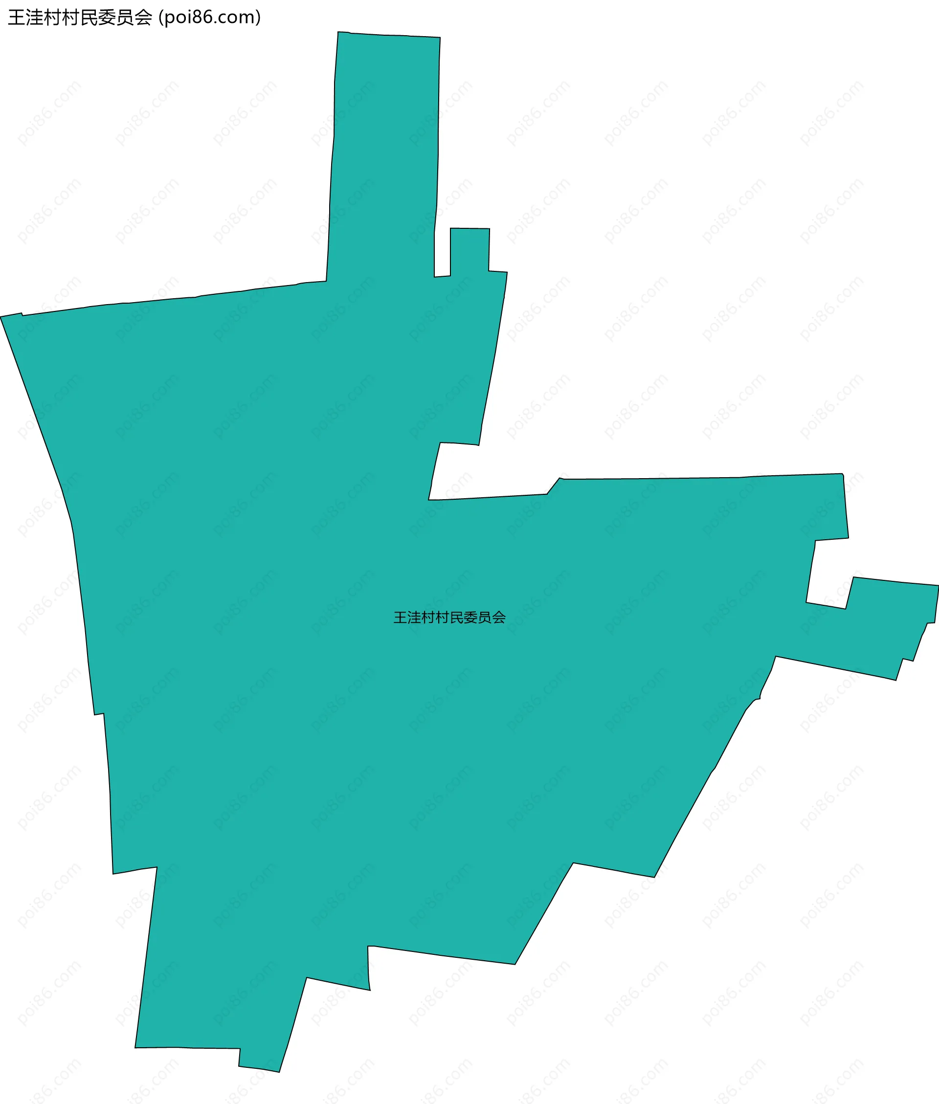 王洼村村民委员会边界地图