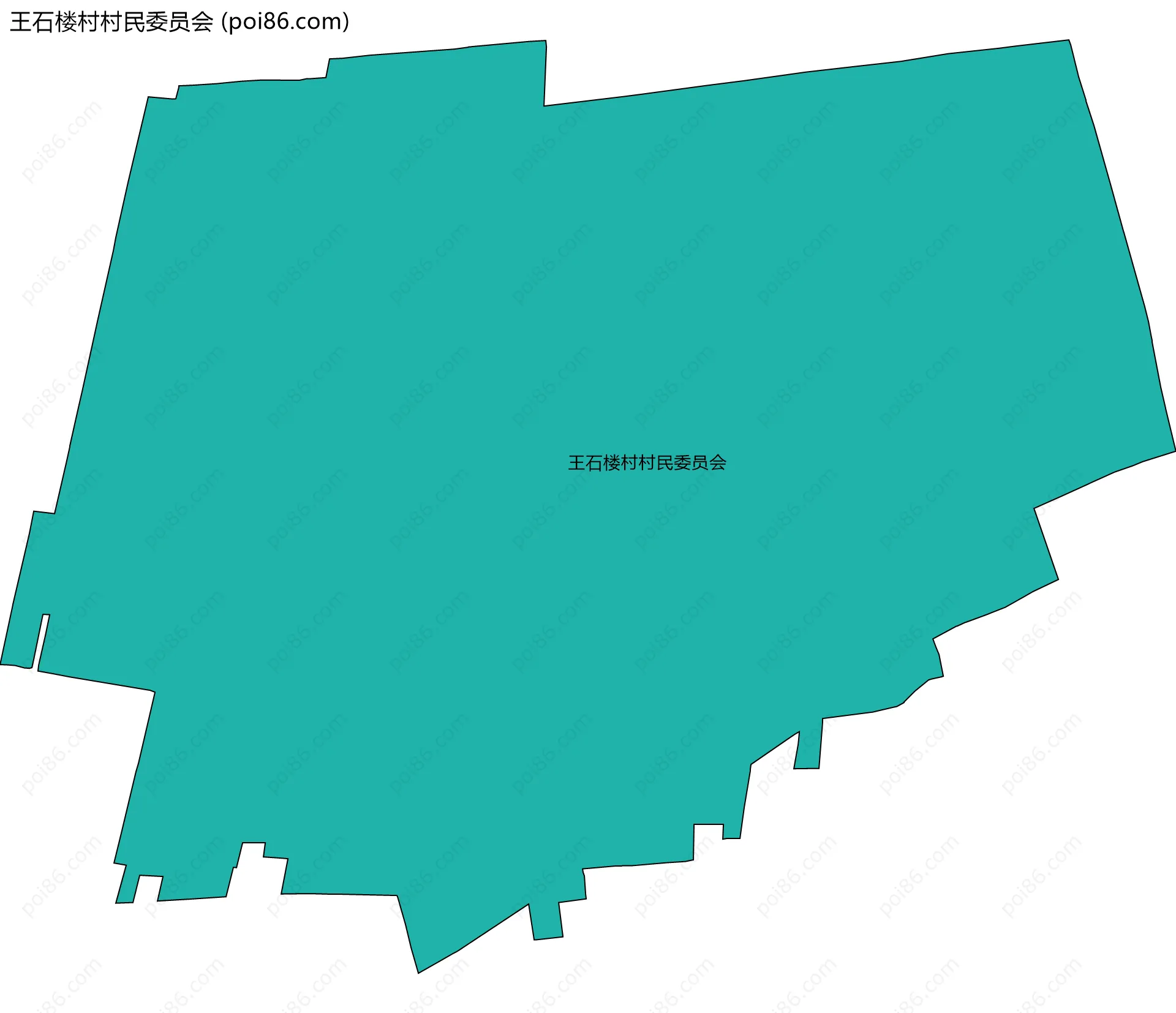 王石楼村村民委员会边界地图