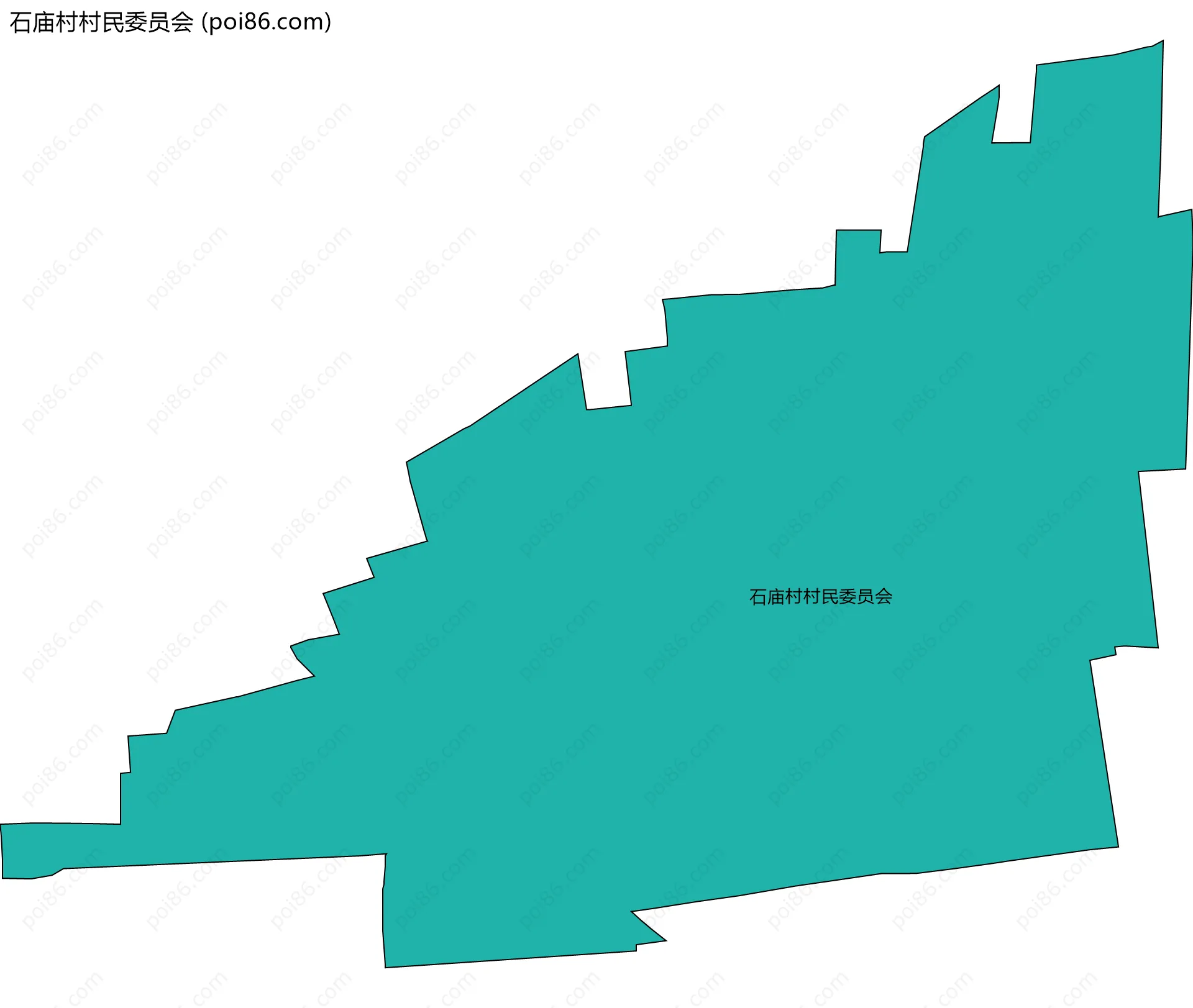 石庙村村民委员会边界地图