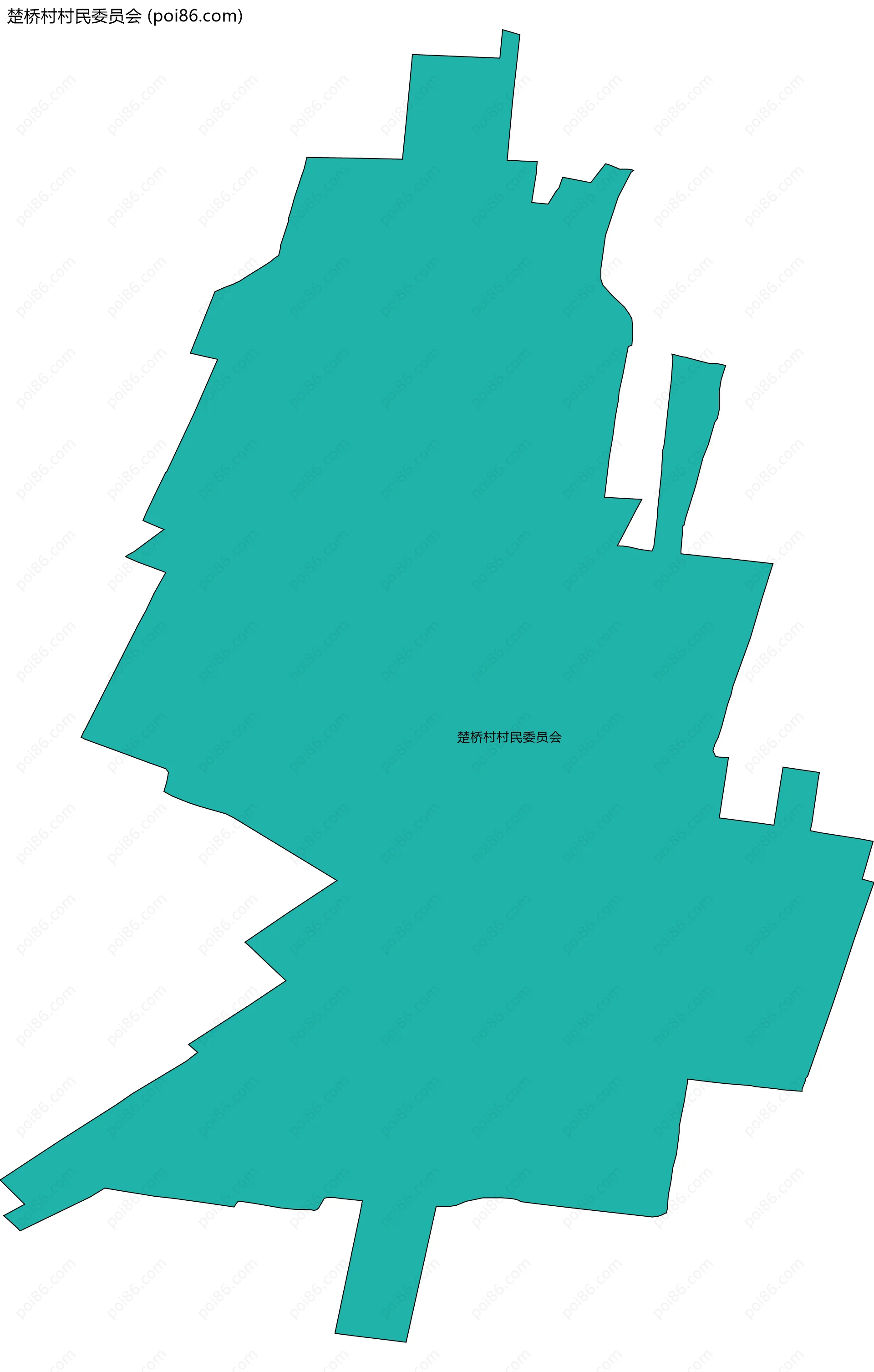 楚桥村村民委员会边界地图
